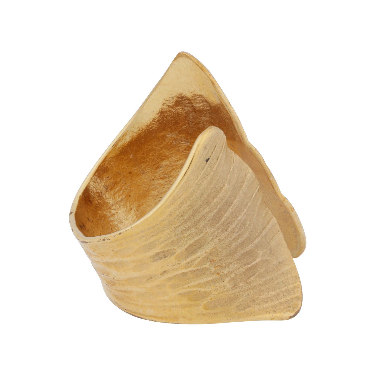 A gingko ring Yellow metal - 2