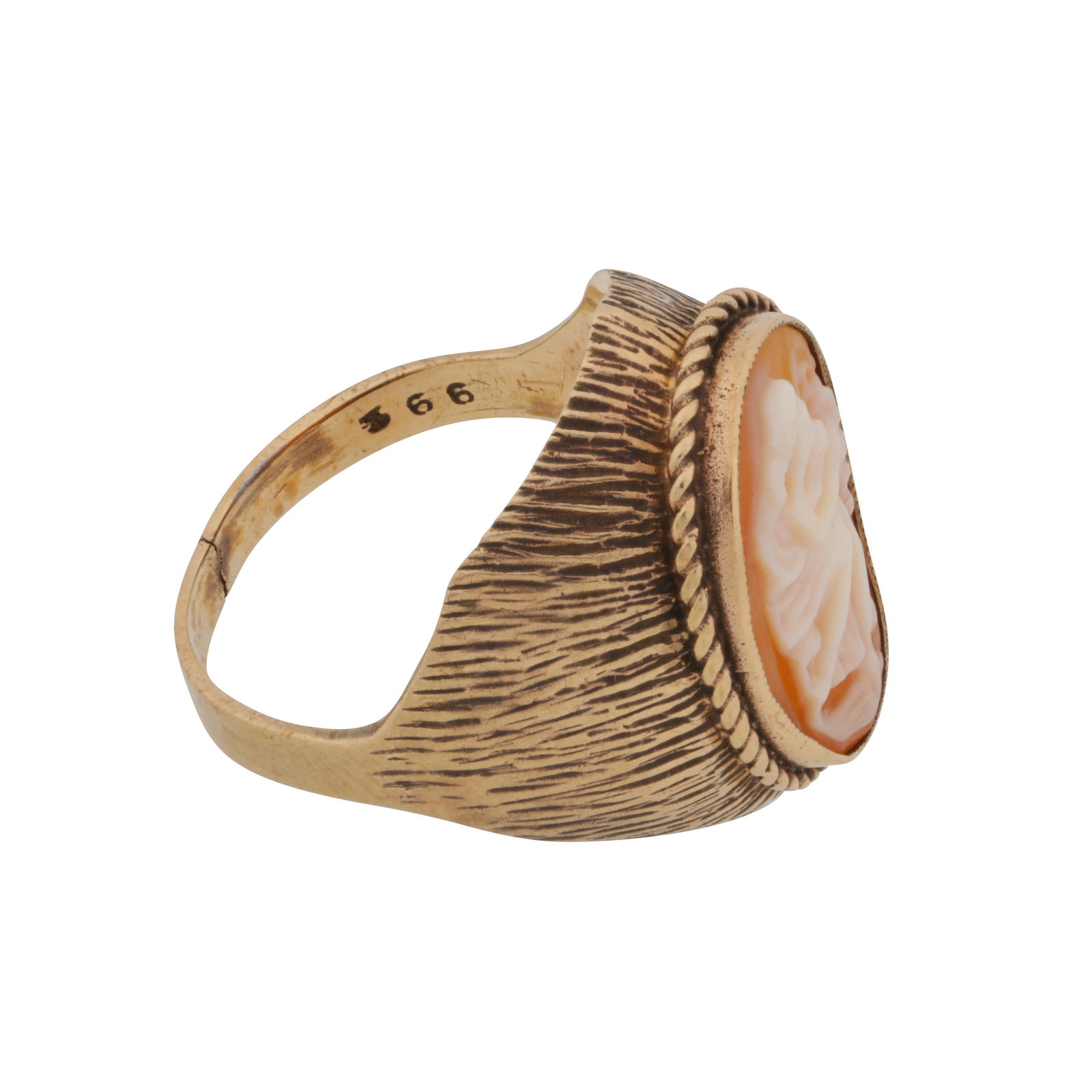 A cameo ring 9ct yellow gold - 2