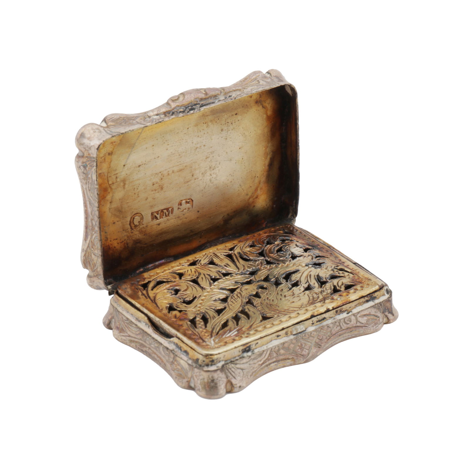 Birmingham 1846 by Nathaniel Mills A Victorian sterling silver vinaigrette - 2