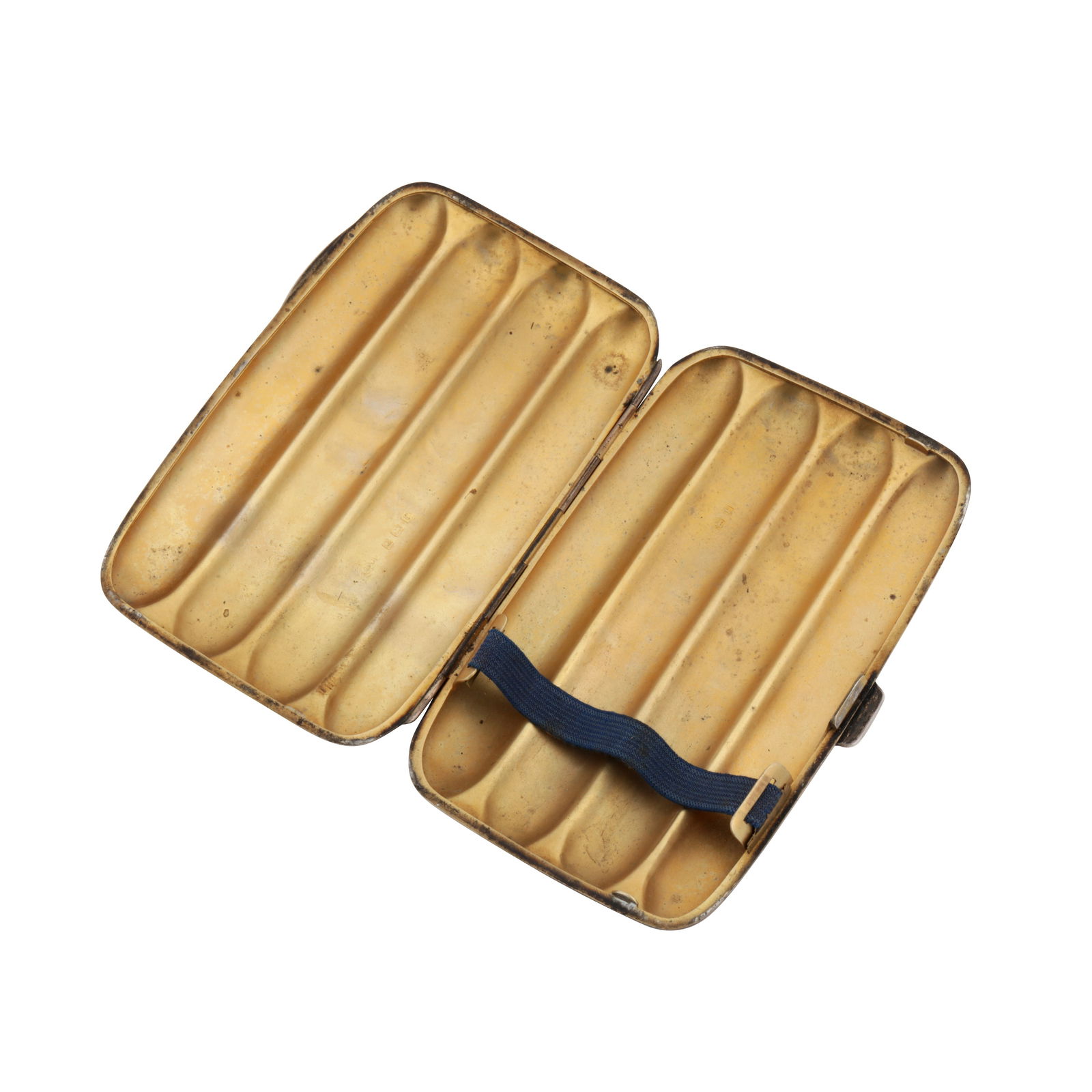 Birmingham 1916 by Smith and Bartlam A George V sterling silver cigar case - 2