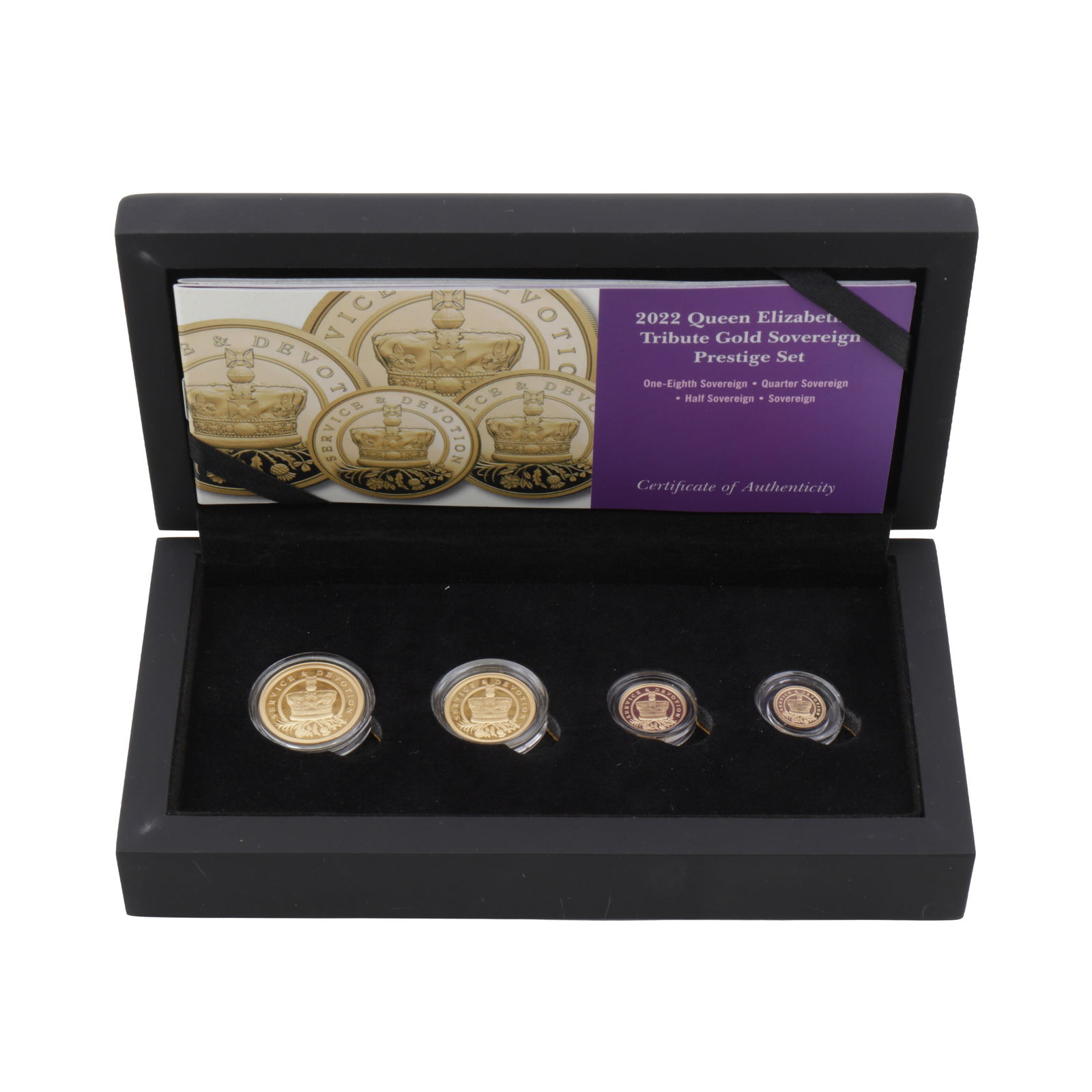 GB 22ct Gold Coin- Hatton's of London 2022 Proof Four Coin Sovereign Set (1 of 3)