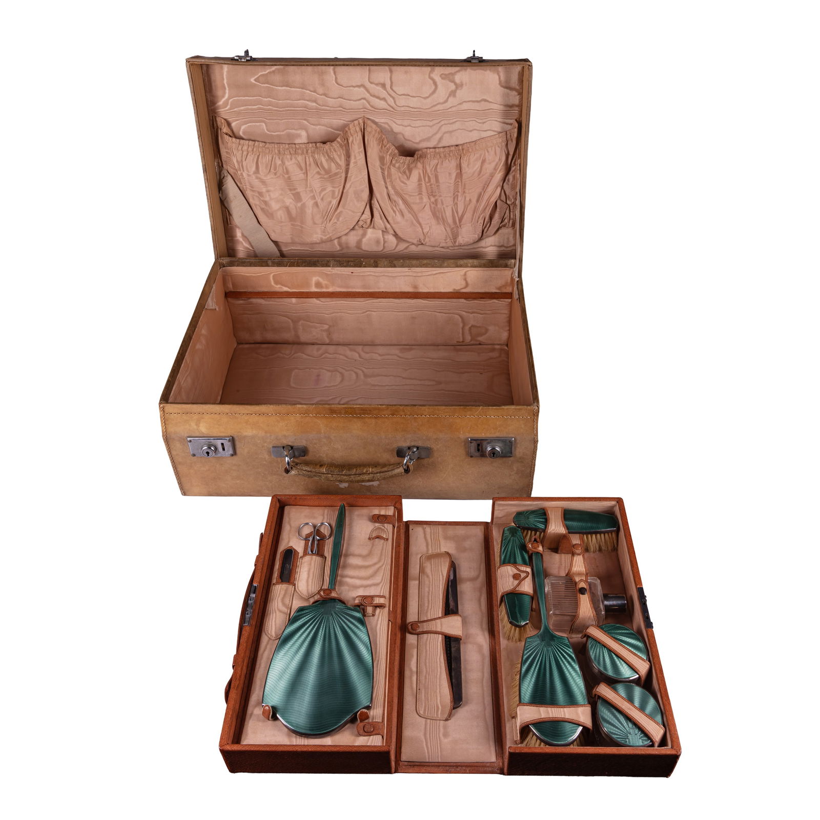 Birmingham 1936-1938 by Mappin and Webb An Edward VIII - George VI sterling silver and guilloche ena - 2