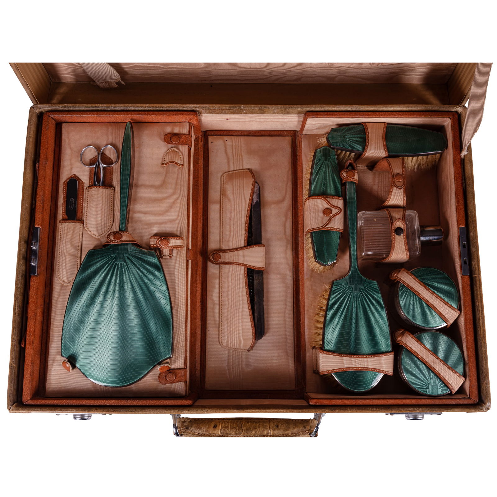 Birmingham 1936-1938 by Mappin and Webb An Edward VIII - George VI sterling silver and guilloche ena - 3