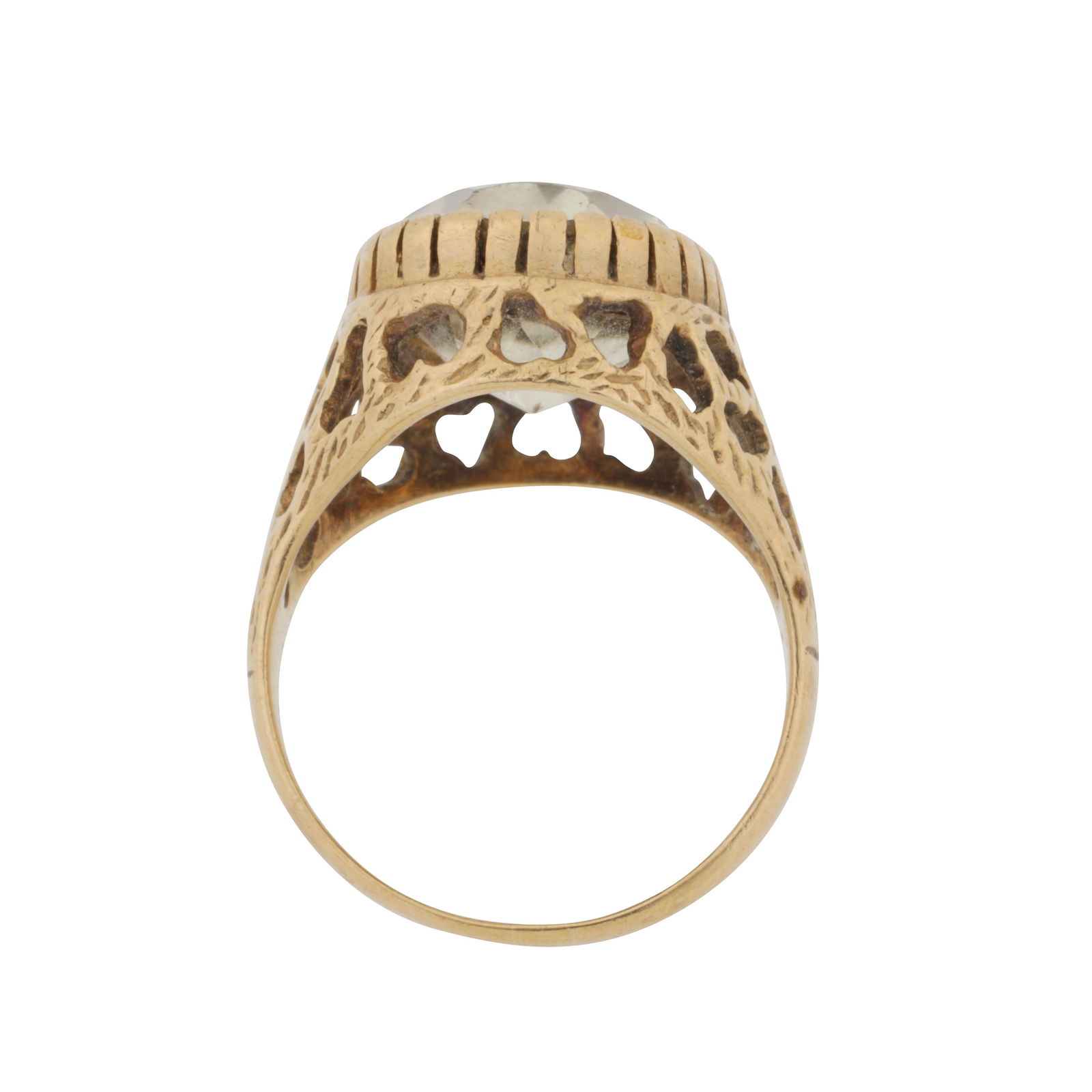 A lemon quartz single stone ring, circa 1969 9ct yellow gold - 3