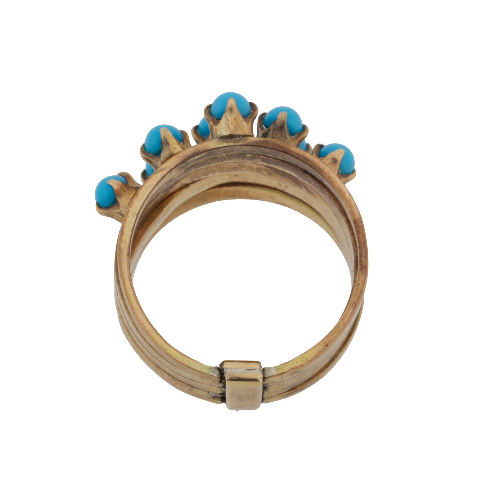 A paste multi band ring Yellow metal - 3