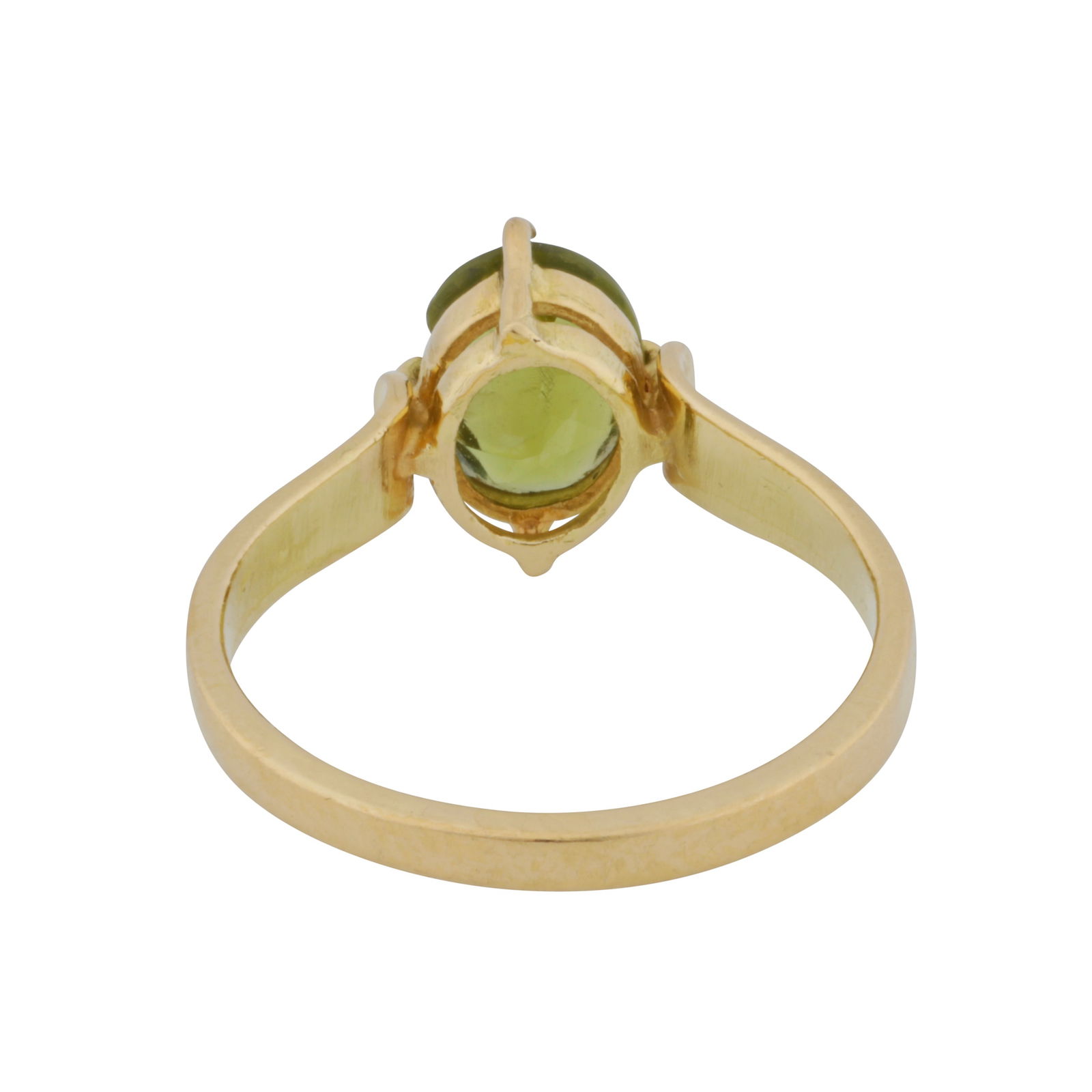 A peridot ring, pendant, and stud earrings suite Yellow metal - 4