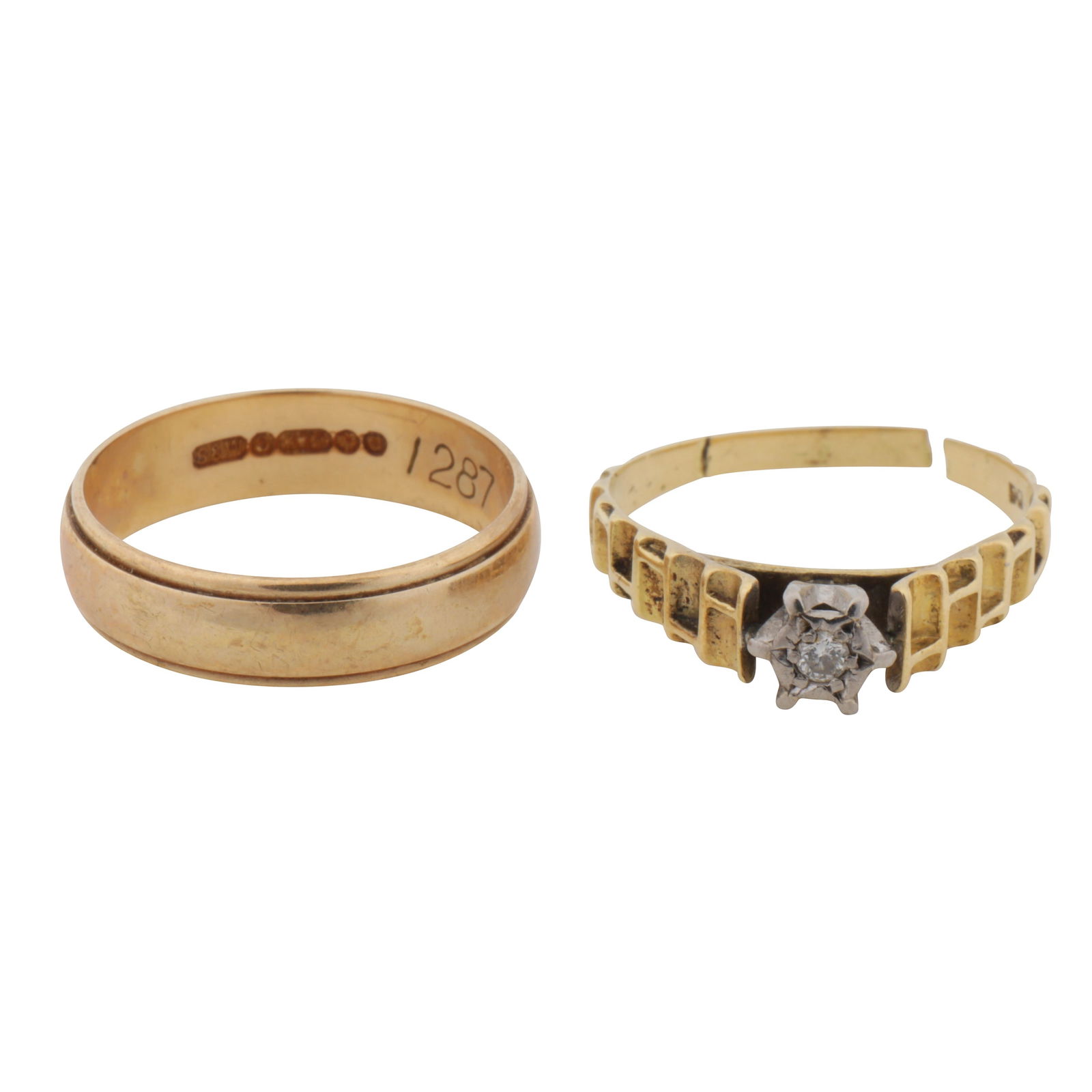 A collection of jewellery Yellow metal, 9 carat and 18 carat yellow gold - 2