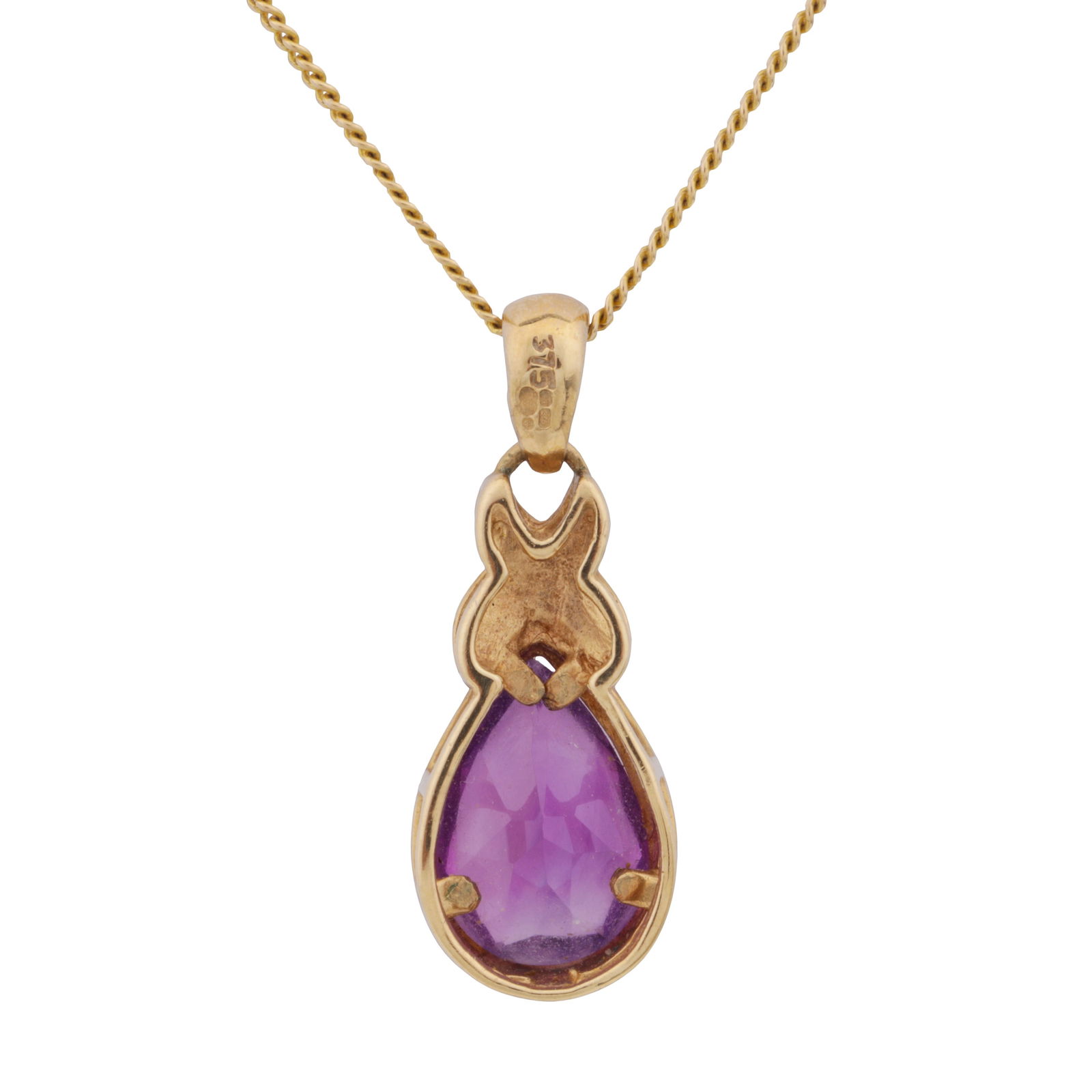 An amethyst pendant necklace - 2