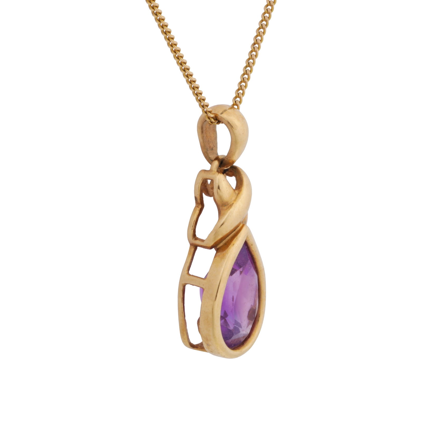 An amethyst pendant necklace - 3
