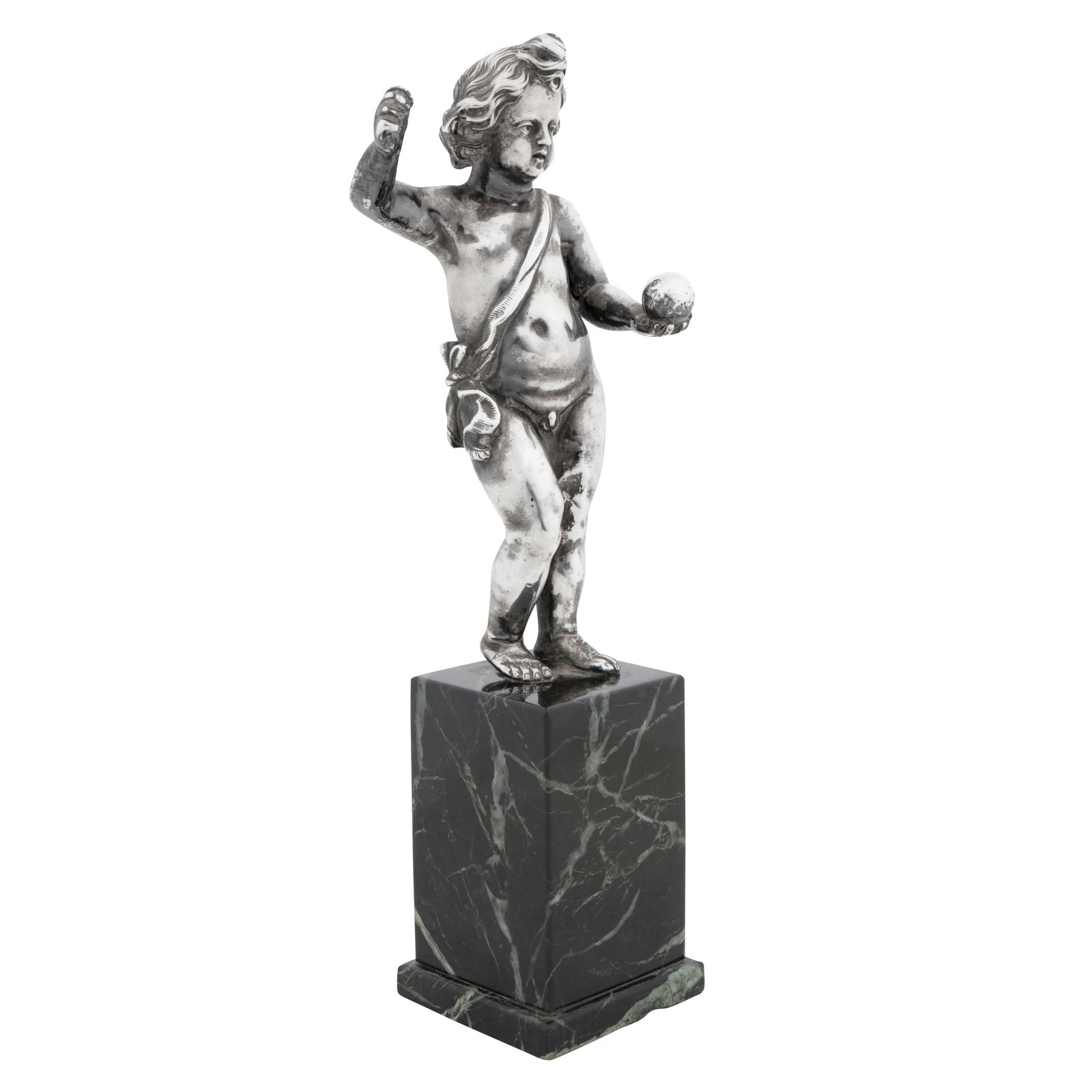 Italian, 19th century An unmarked silver figure of a boy - 3