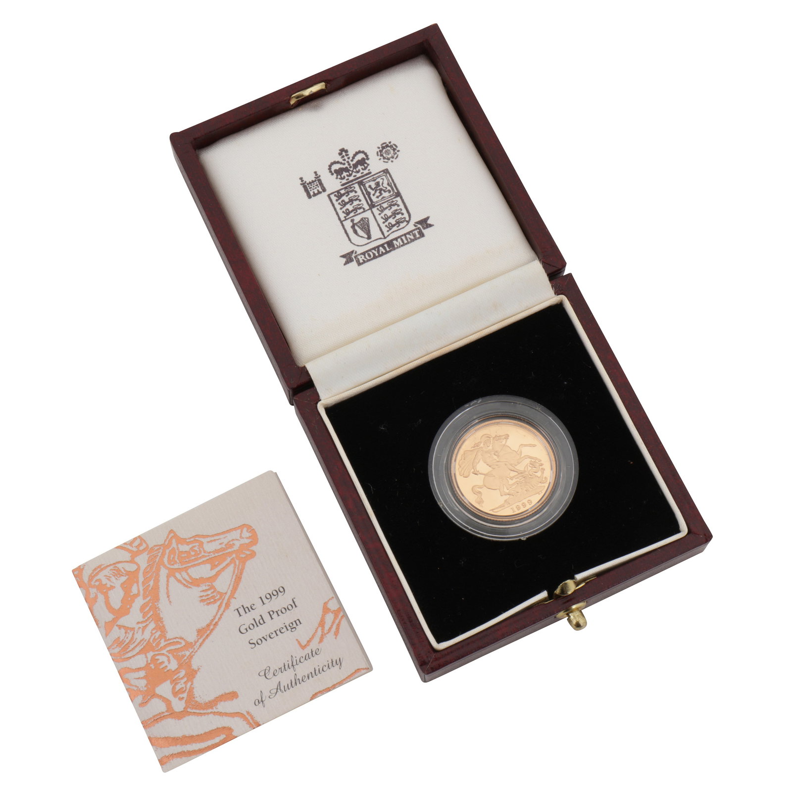 GB 22ct Gold Coin- Royal Mint 1999 Proof Full Sovereign (1 of 3)