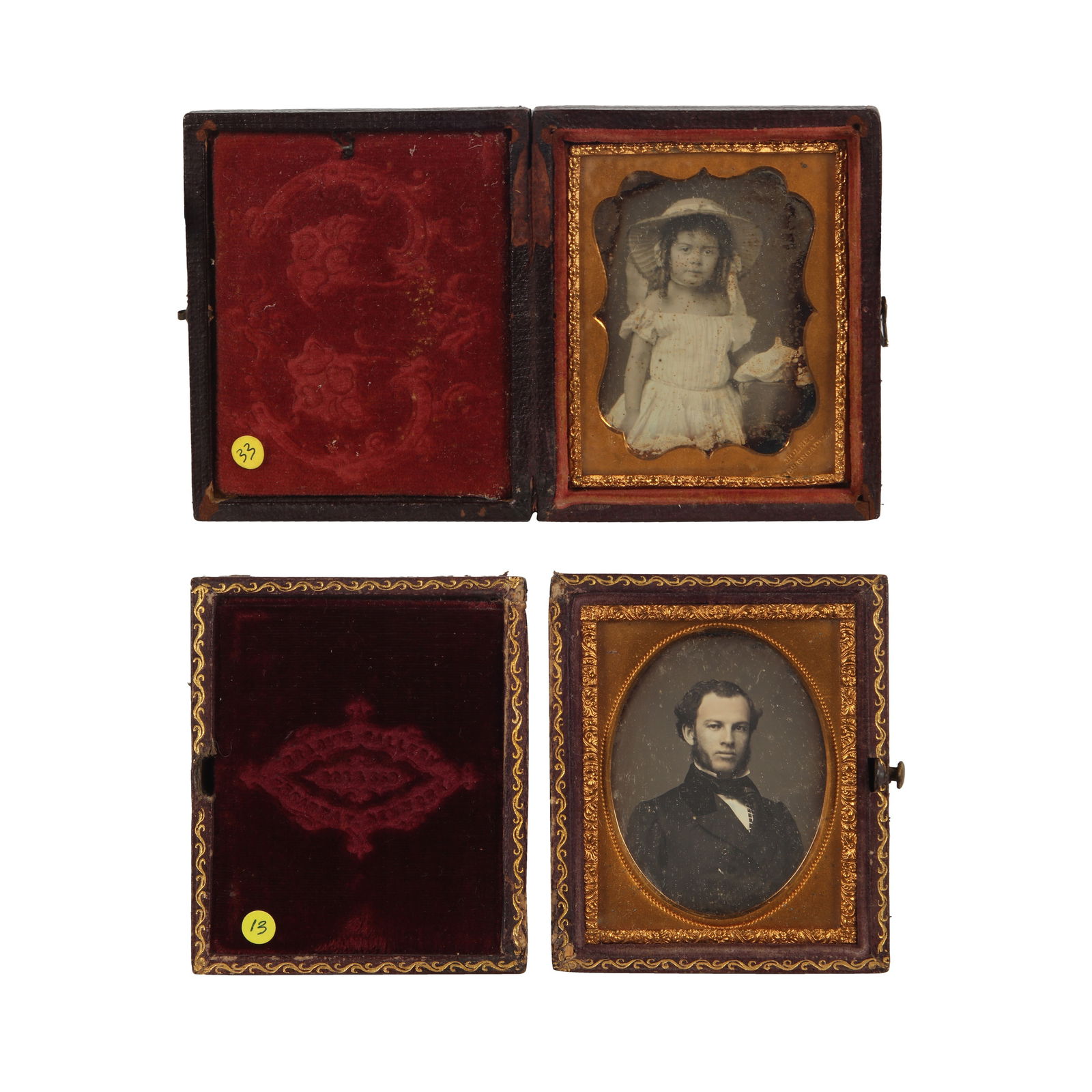 Broadway Daguerreians, New York c.1850s Two Ninth Plate Daguerreotype Portraits (1 of 1)