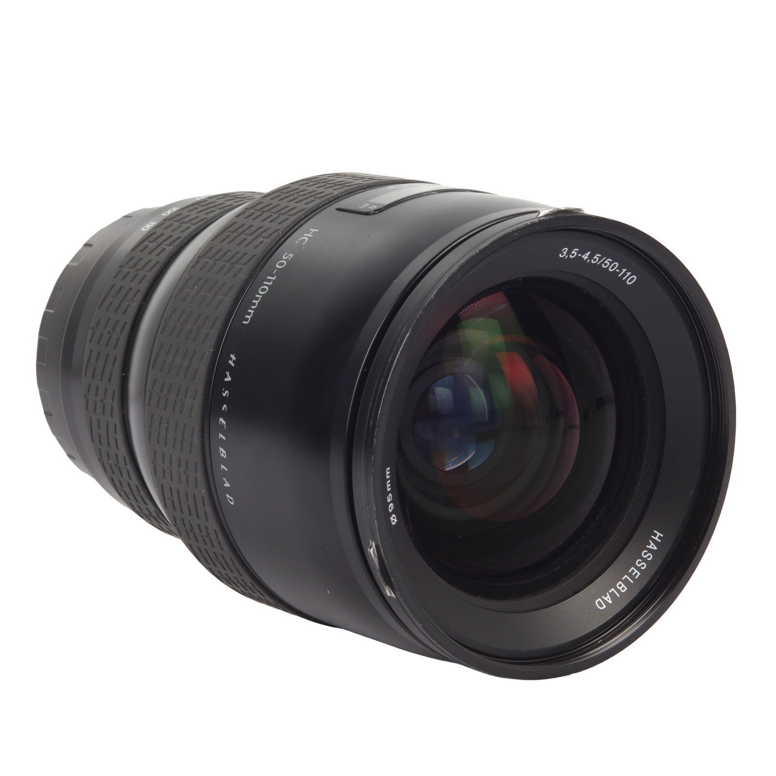 Hasselblad HC 50-110mm f/3.5-4.5 Medium Format Zoom Lens: Serial No: 7GSP10126 Body: G/VG Optics: VG - light internal dust Notes: with maker's caps and lens hood