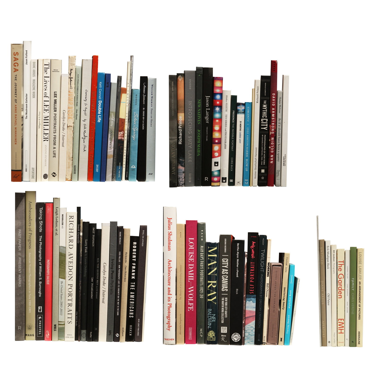 American Photography Books Monographs and Catalogues, incl. Signed Volumes: An extensive collection of monographs and exhibition catalogues by American photographers, some signed, including: Duane Michals, FOTO FOLLIES/ HOW PHOTOGRAPHY LOST ITS VIRGINITY ON THE WAY TO THE BAN