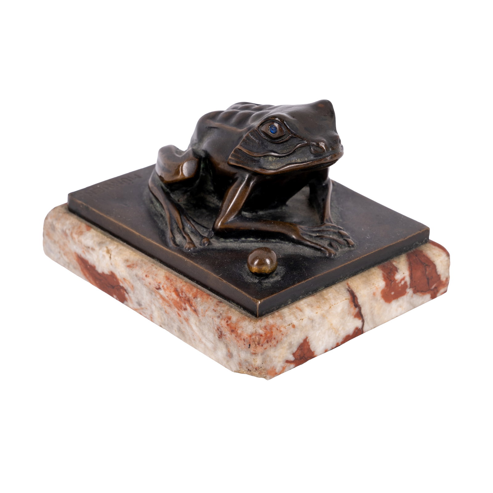 Graf Munchen, produced by the Reiter Munchen foundry Model of a Tree Frog: Early 20th century Bronze, marble plinth Signed within the casting 4.5cm high Provenance:Antiquarius, Kings Road Purchased December 1990