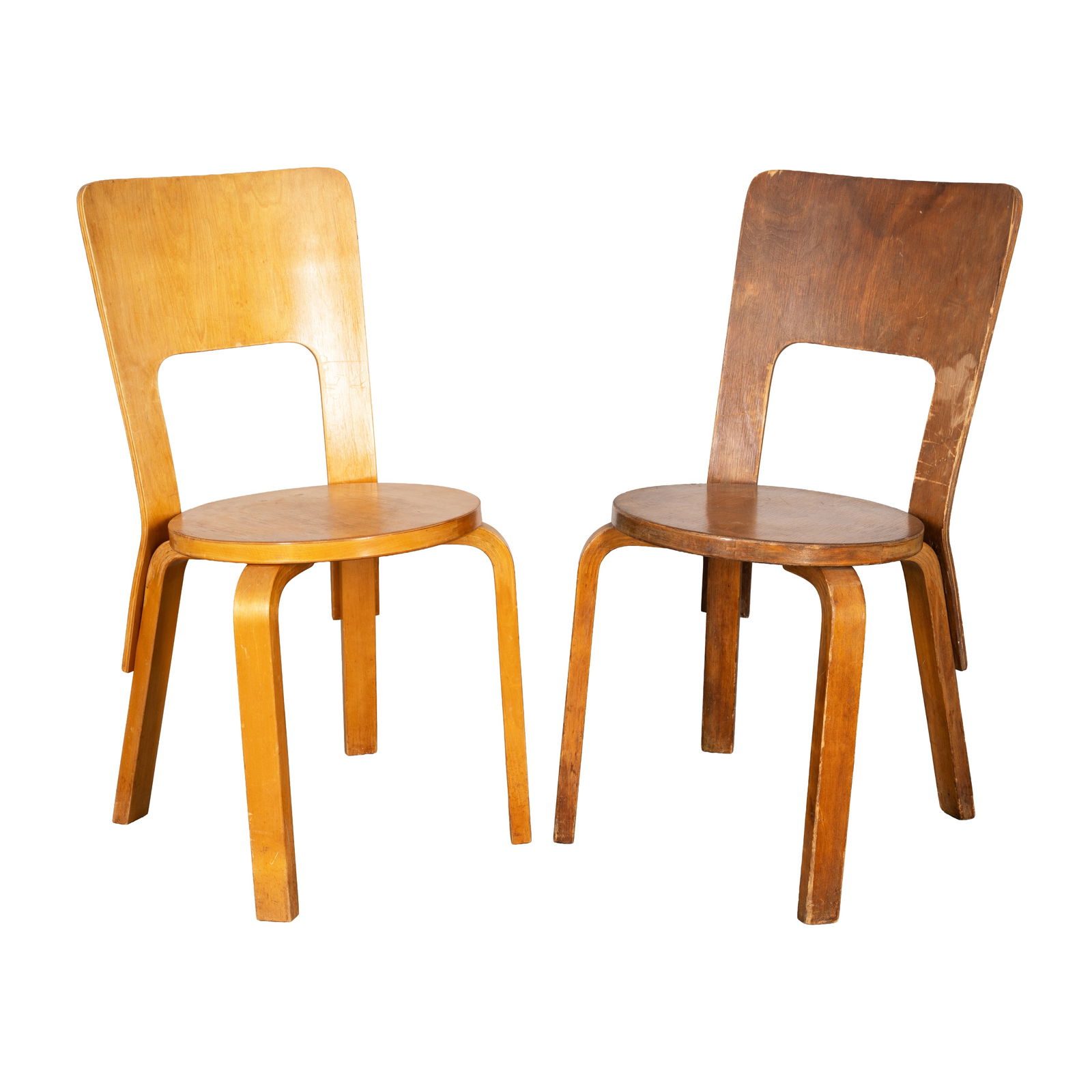 Alvar Aalto (Finnish 1898-1976) for Huonekalu-ja rakennustyötehdas Pair of Model 66 chairs (1 of 1)