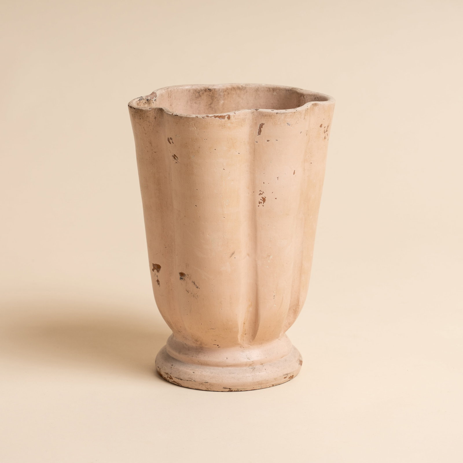 COMTE, Argentina Vase, in the manner of Giacometti's 'Patella' ceiling light shades: Circa 1935 Painted earthenware Unmarked 25.5cm high Provenance:The collection of Mo Amelia Teitelbaum Mo is a collector, researcher and author who specialises in the period that Jean-Michel Frank spen