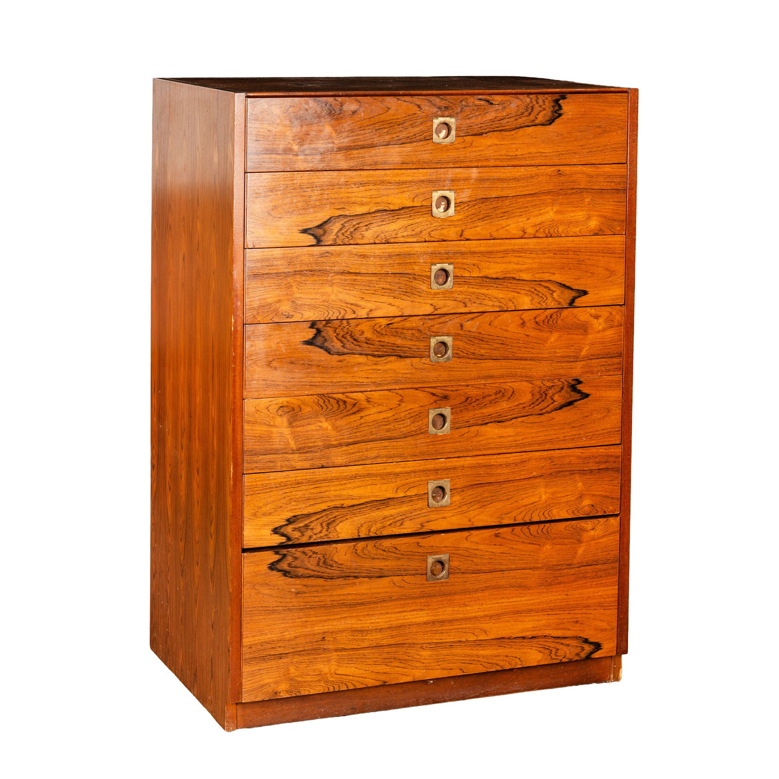 Robert Heritage (British, 1927-2008) for Archie Shine Chest of drawers: Circa 1960s Rosewood, metal Unmarked 100cm high x 70cm wide x 45cm deep