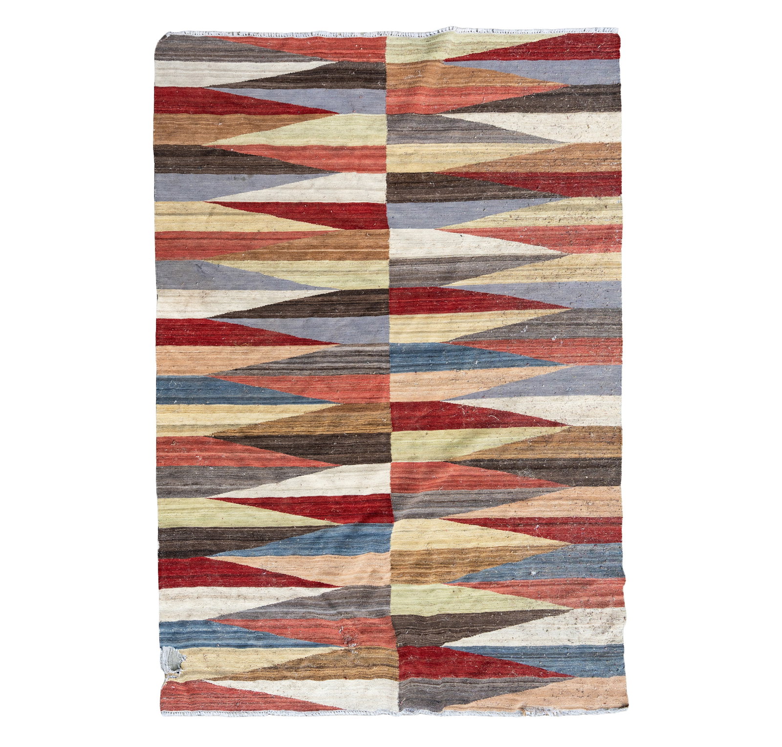 South Asian, 21st Century Kilm: 2000s Flat weave wool rug 272cm x 183cm wide Provenance:From a private Italian collection