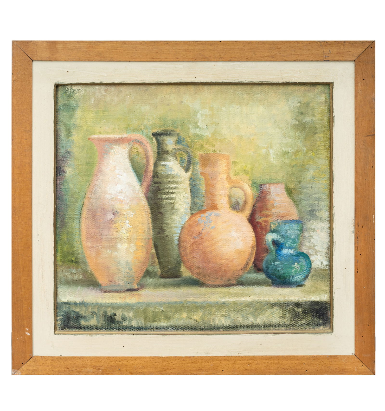 In the manner of Emilio Ambron (Italian 1995-1996) Untitled Still Life: 20th Century Oil on panel Unsigned, 'Dedicated to Corina' written to reverse 56cm high x 60cm (framed) Provenance:From a private Italian collection