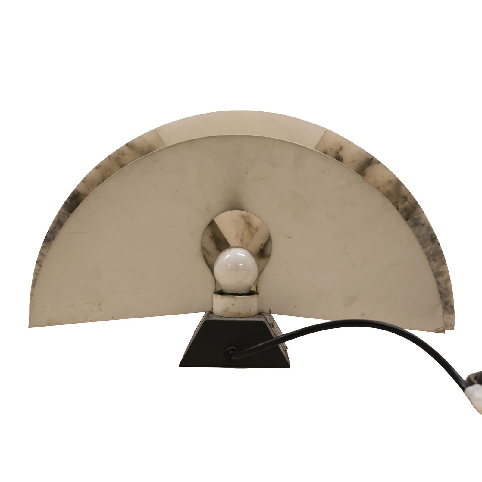 Angelo Mangiarotti (Italian, 1921-2012) for Skipper Pollux 'Ventaglio' Table Lamp: Circa 1987 Marble, enamelled metal 26cm high x 50cm wide x 12.5cm deep