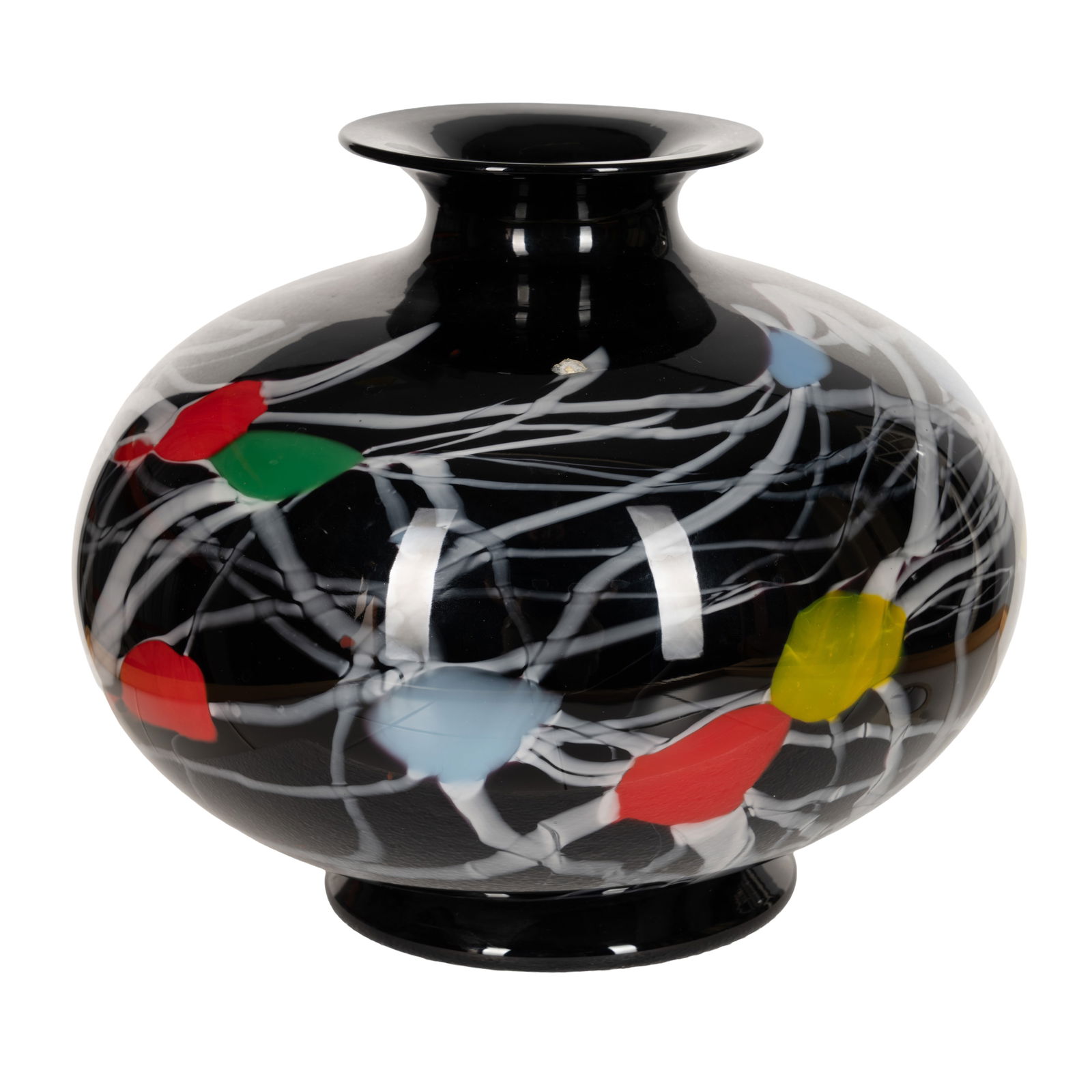 Gianni Versace (Italian 1946-1997) for Archimede Seguso, Murano Vase: Late 20th Century Glass Etched signature and applied Versace label to underside 21cm high x 24cm diameter