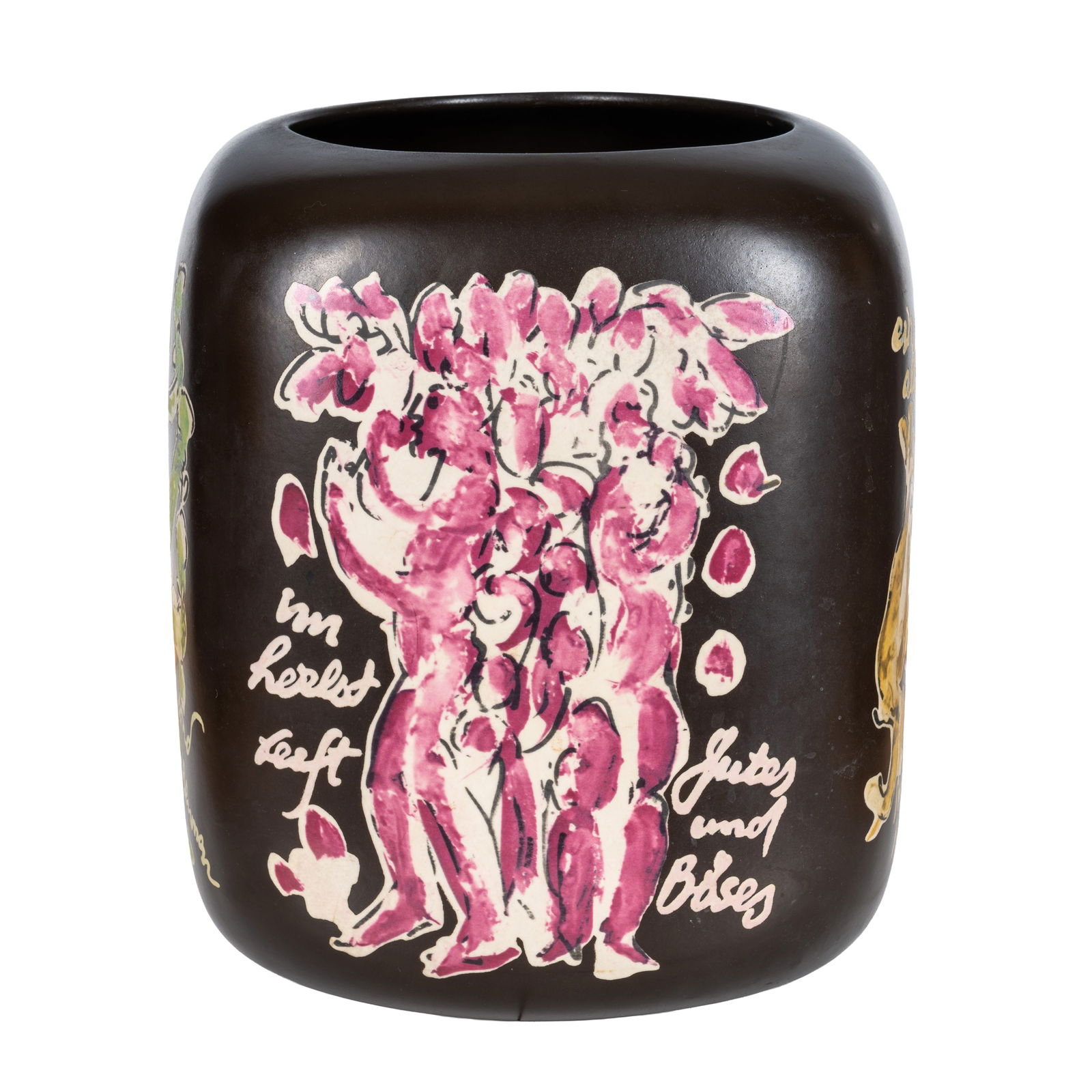 HAP Grieshaber (German, 1909-1981) for Rosenthal 'Vier Jahreszeiten' (Four Seasons) Jubilee Vase: Circa 1980 Ceramic Printed factory marks to underside 25cm high x 20cm wide x 20cm deep