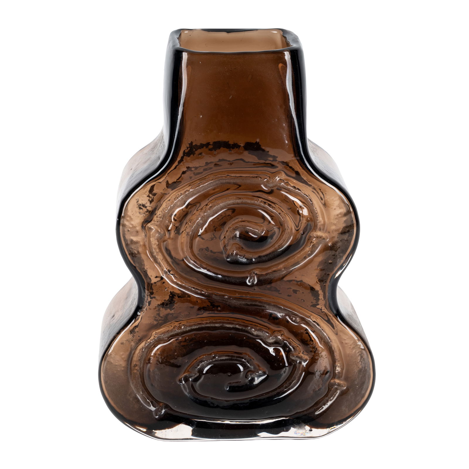 Geoffrey Baxter (British 1922-1995) for Whitefriars 'Cello' Vase: Shape no. 9675, in the Cinnamon colourway Designed 1967 Glass 18.5cm high