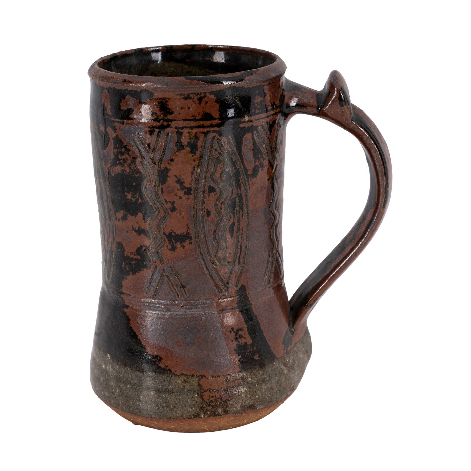 Ladi Kwali (Nigerian 1925-1984) for Abuja Pottery Studio pottery tankard with incised decoration (1 of 1)