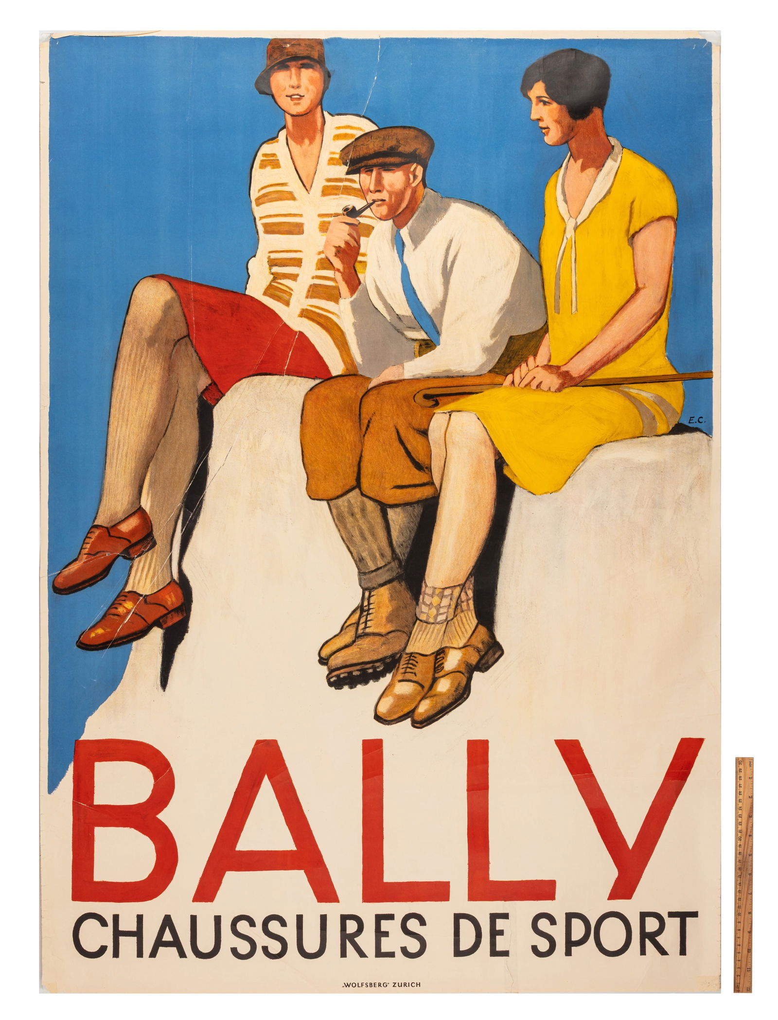 Emil Cardinaux (1877-1936) Bally Chaussures de Sport advertising poster: 1928 Coloured lithograph 128cm x 90cm Provenance:The vendor previously worked for the Bally shoe company