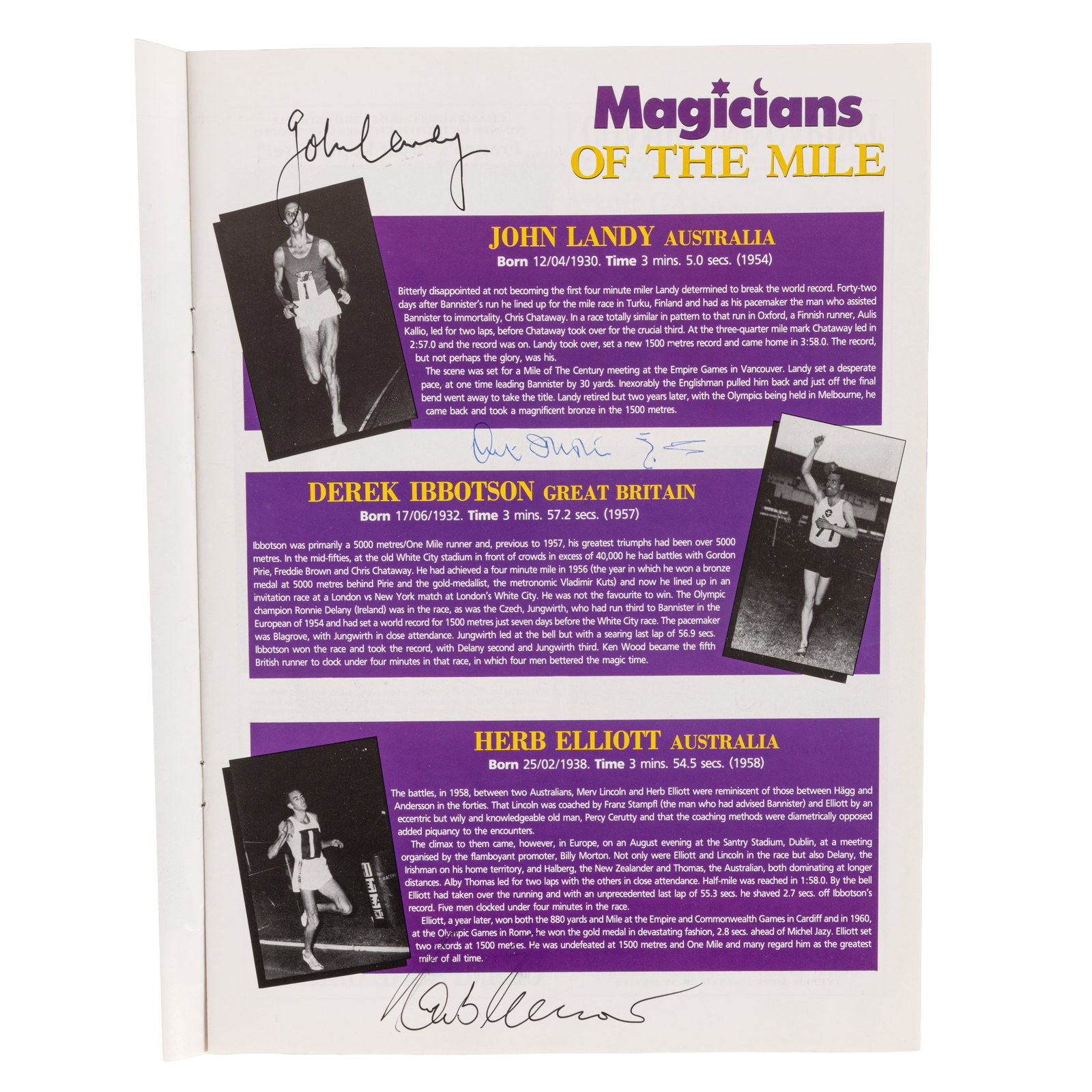 Athletics Interest.- Incl. Roger Bannister Signed programme - 4