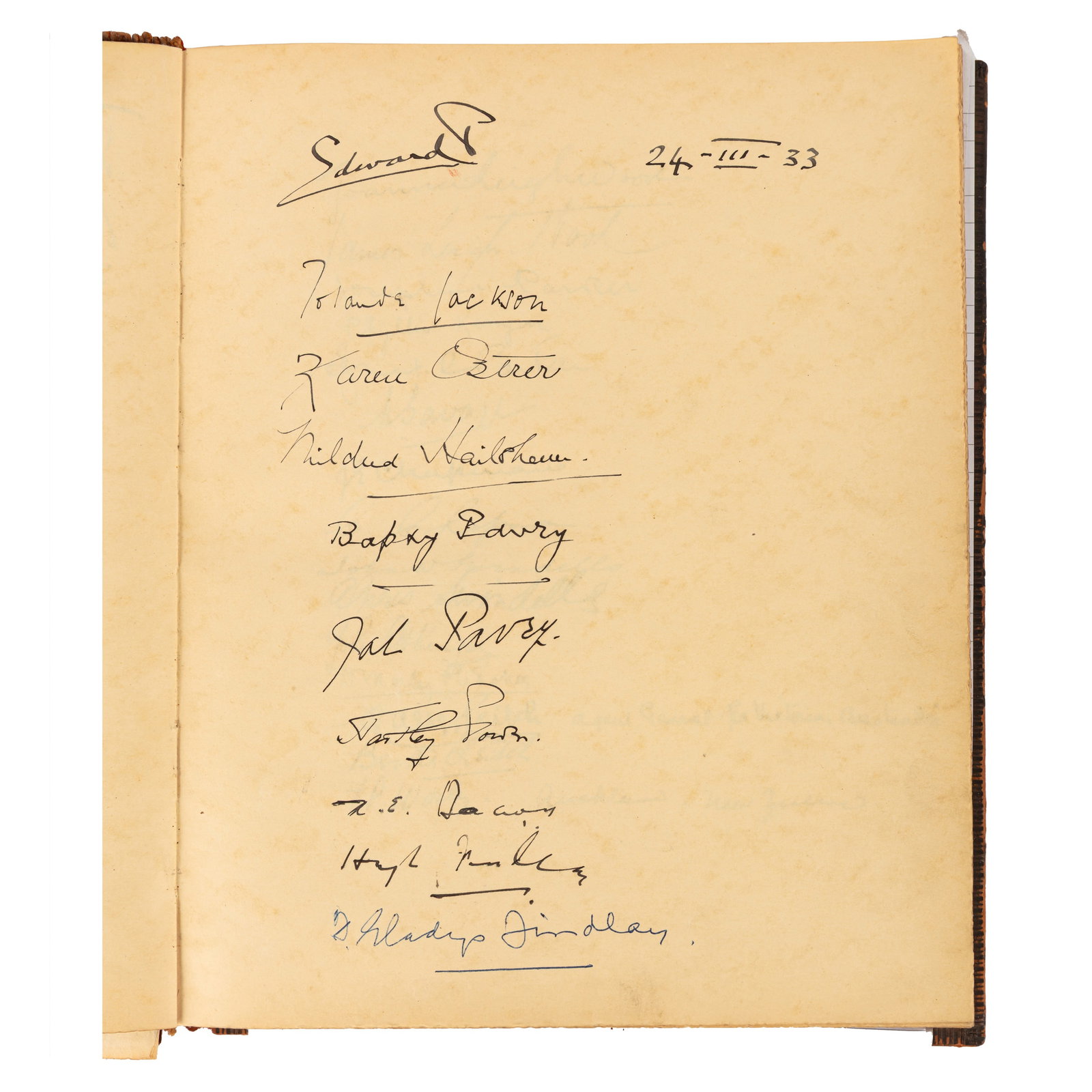 Autograph Album.- Incl. Edward, Prince of Wales c. 1930s - 2