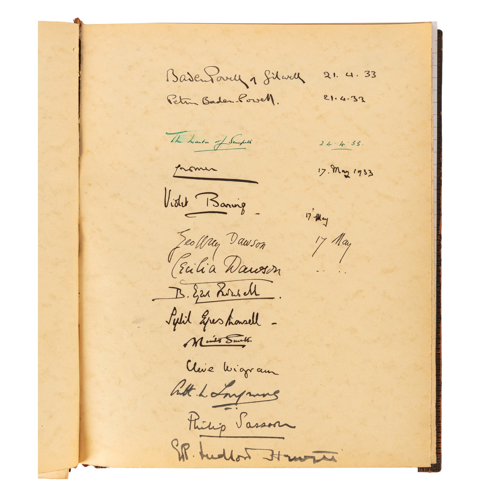 Autograph Album.- Incl. Edward, Prince of Wales c. 1930s - 3
