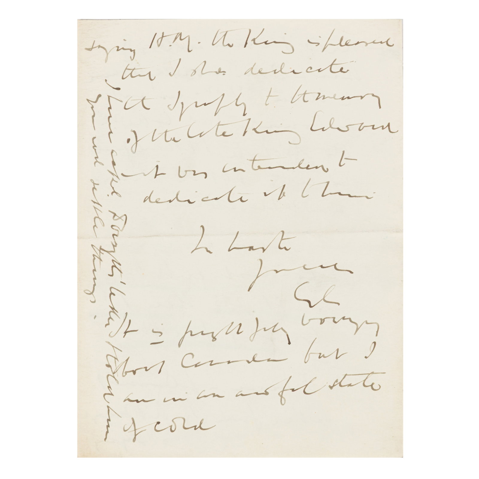 Elgar (Eldgar) Autograph letter signed ("EE") - 3
