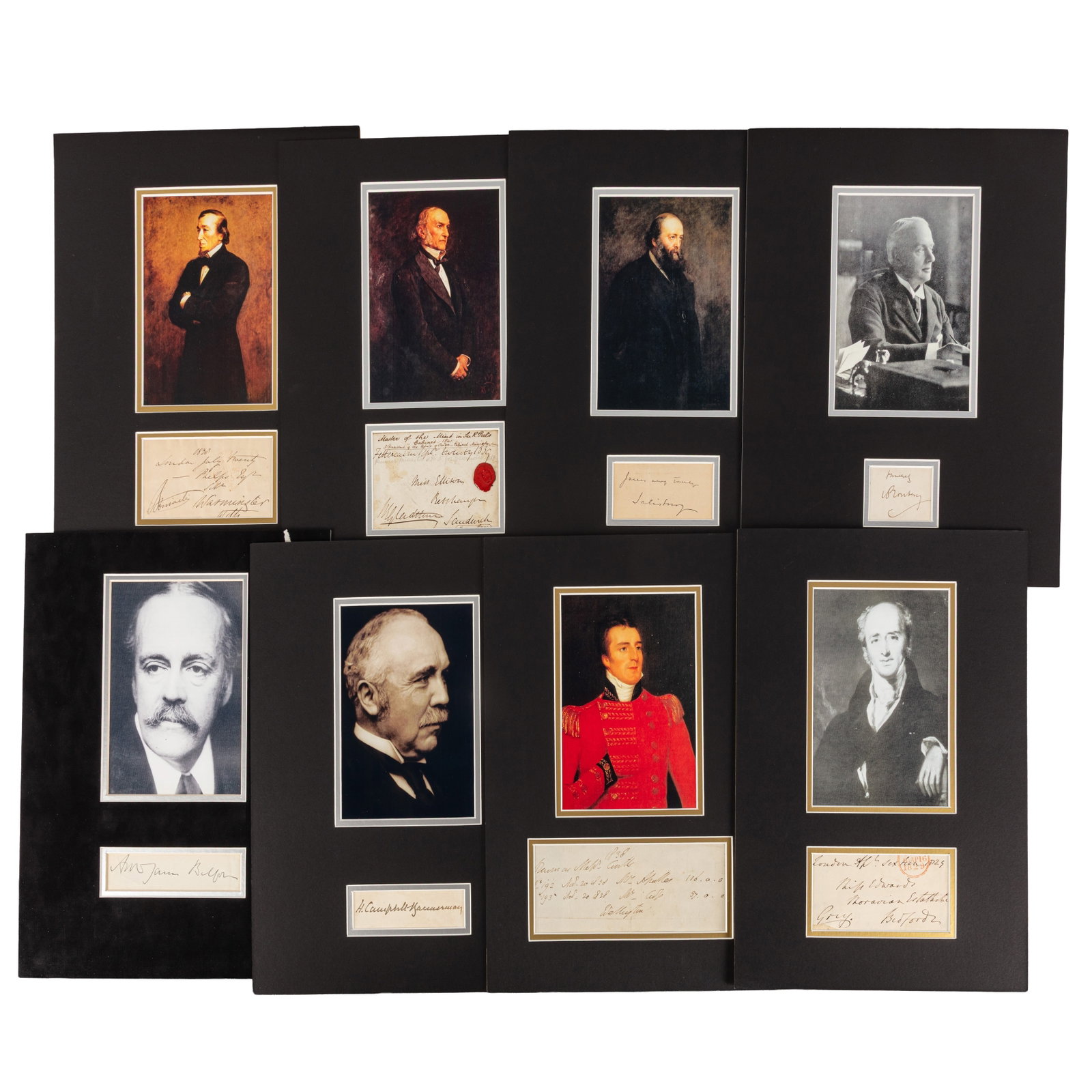 British Prime Ministers.- Group of signatures - 2