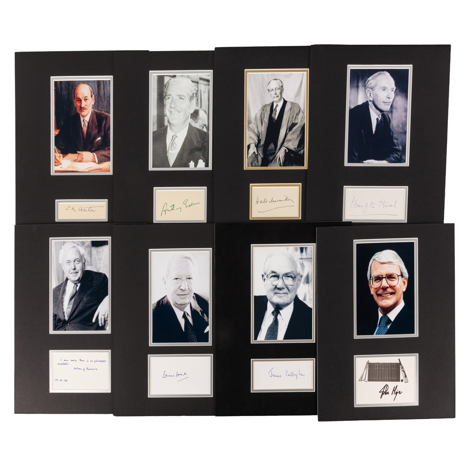 British Prime Ministers.- Group of signatures - 3