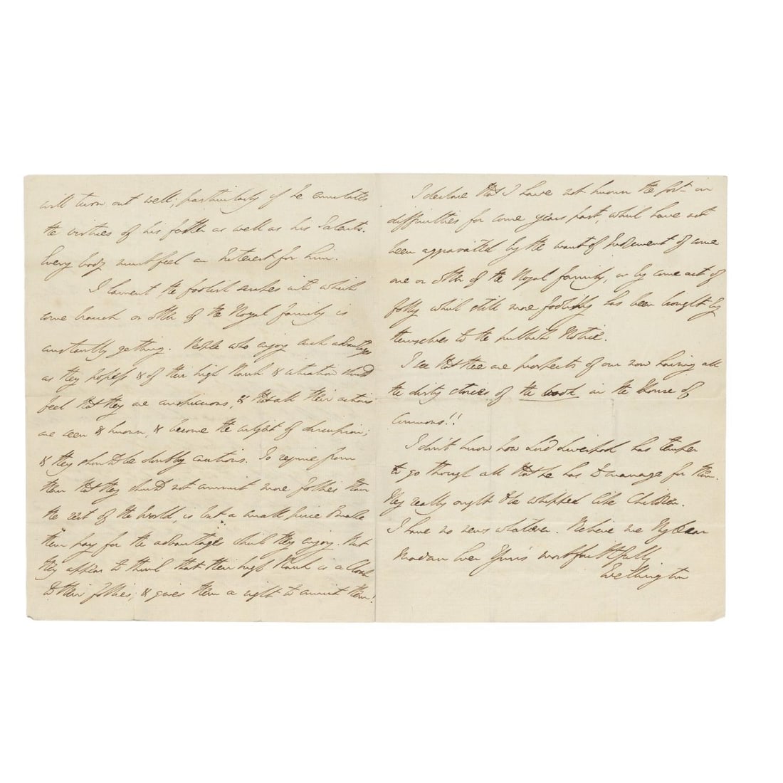 Wellington (Arthur Wellesley, Duke of) Autograph letter signed ("Wellington") - 2