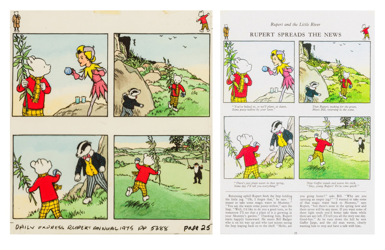 Harrold (John) Rupert Annual, original cel, 1975 - 2