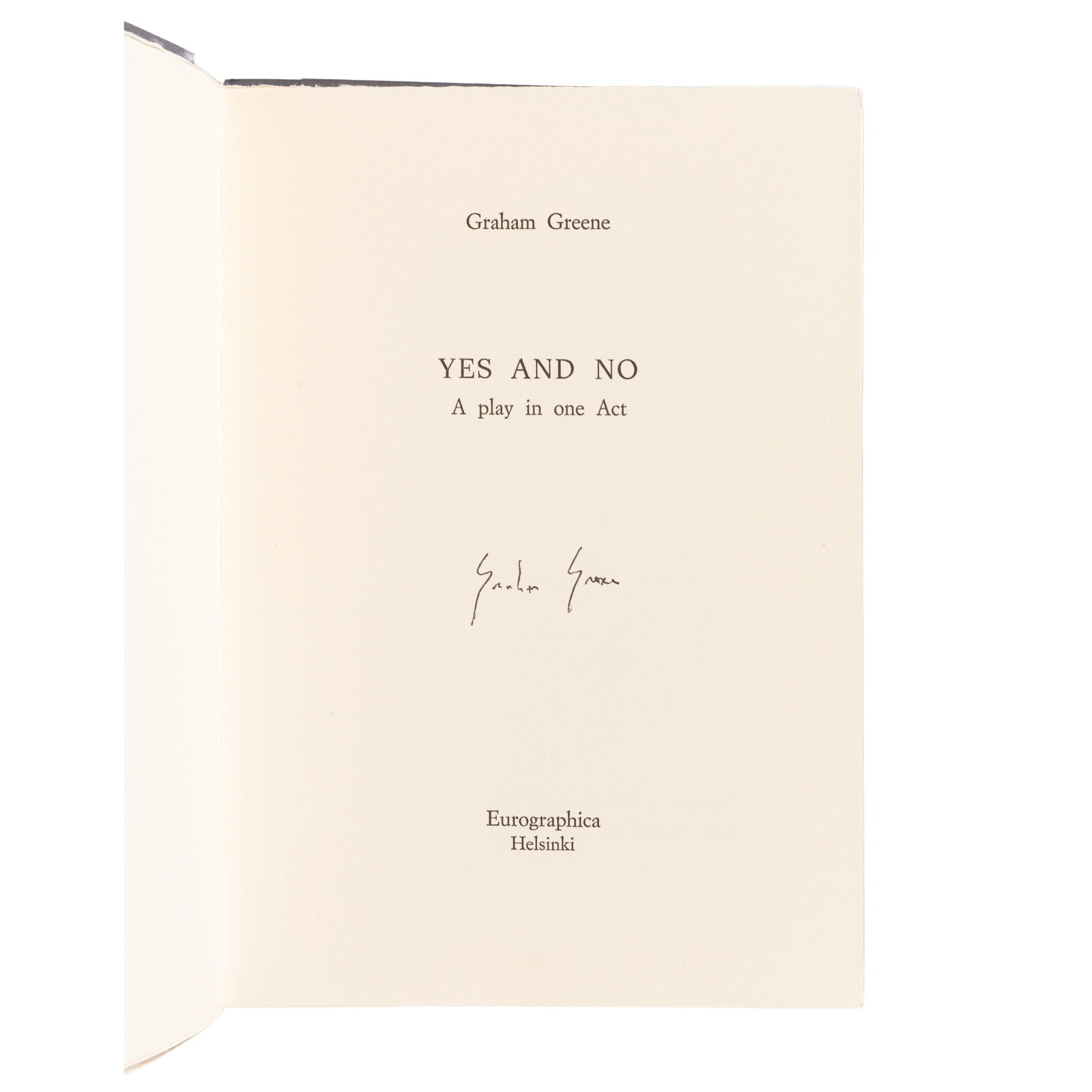 Greene (Graham) Yes And No, Signed - 2