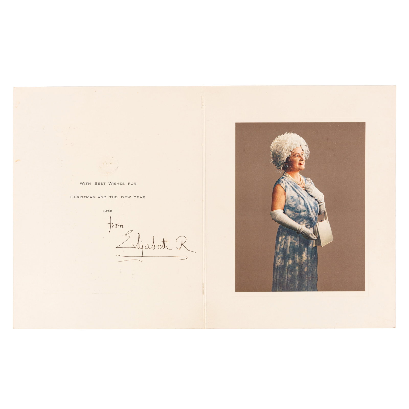 Elizabeth, The Queen Mother Christmas Card, 1965 - 3