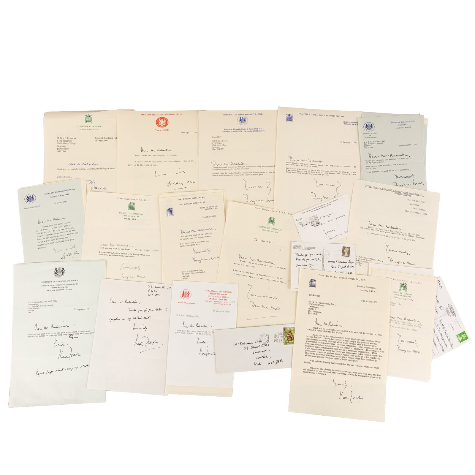 Autograph Collection.- Peers & Politicians Group of letters - 2