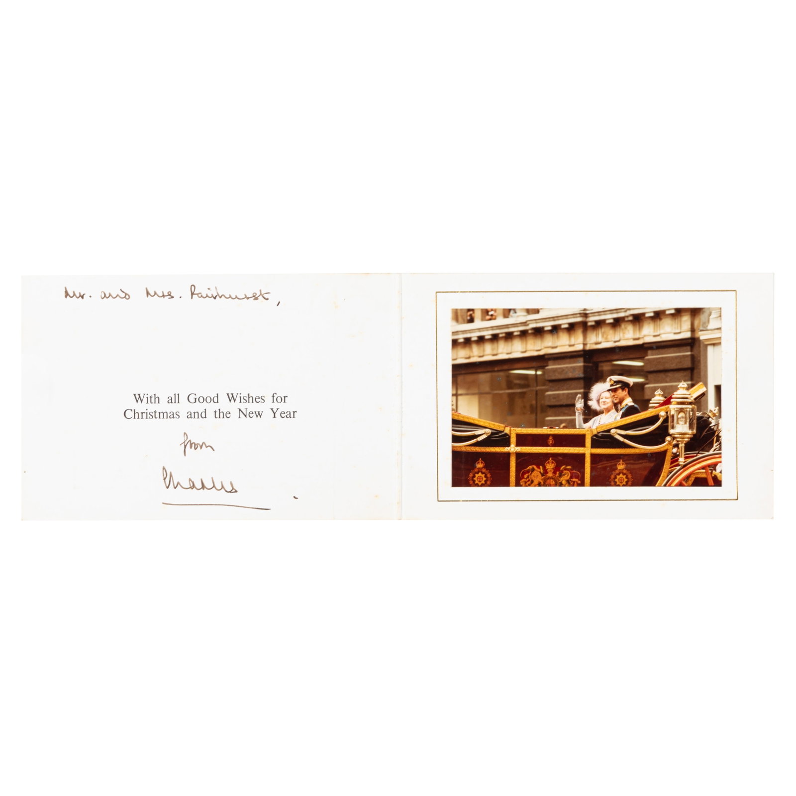 Charles III, King of the United Kingdom Royal Christmas card, 1980 - 2