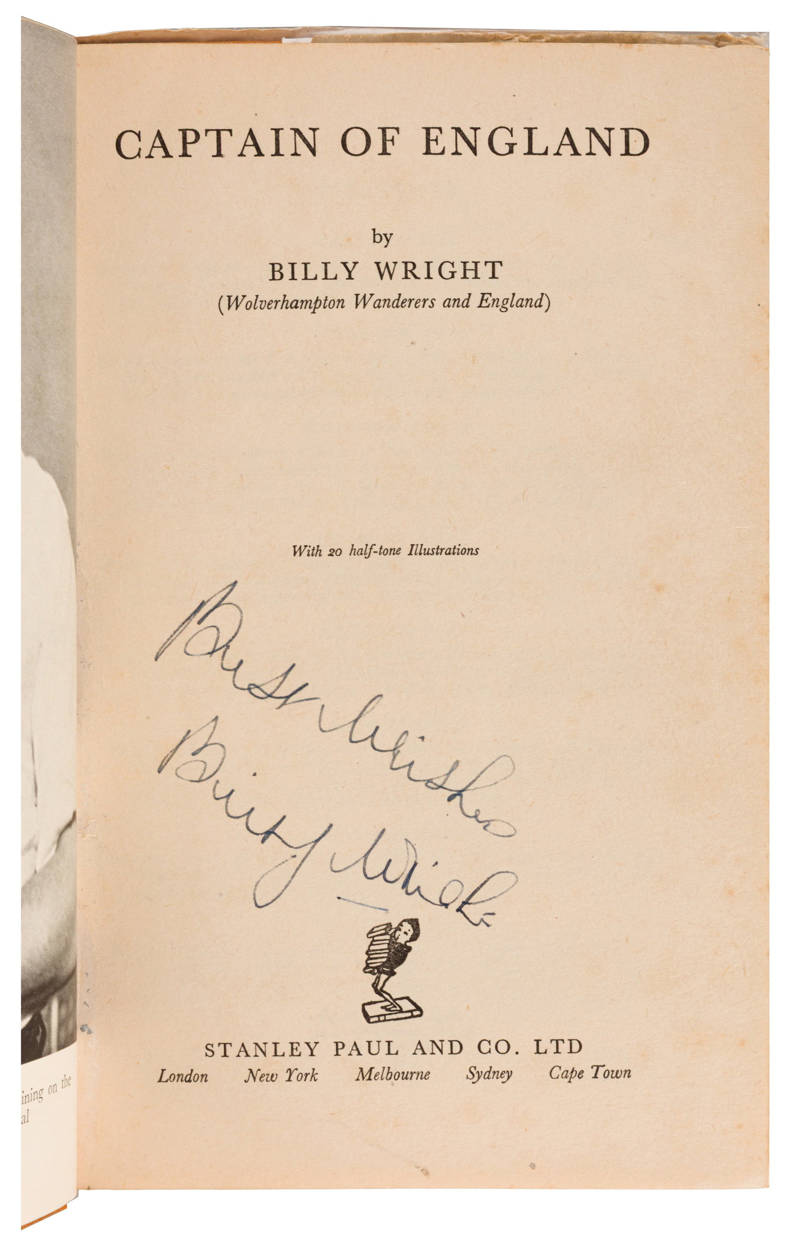 Football Interest.- Billy Wright Group of four signed volumes - 2