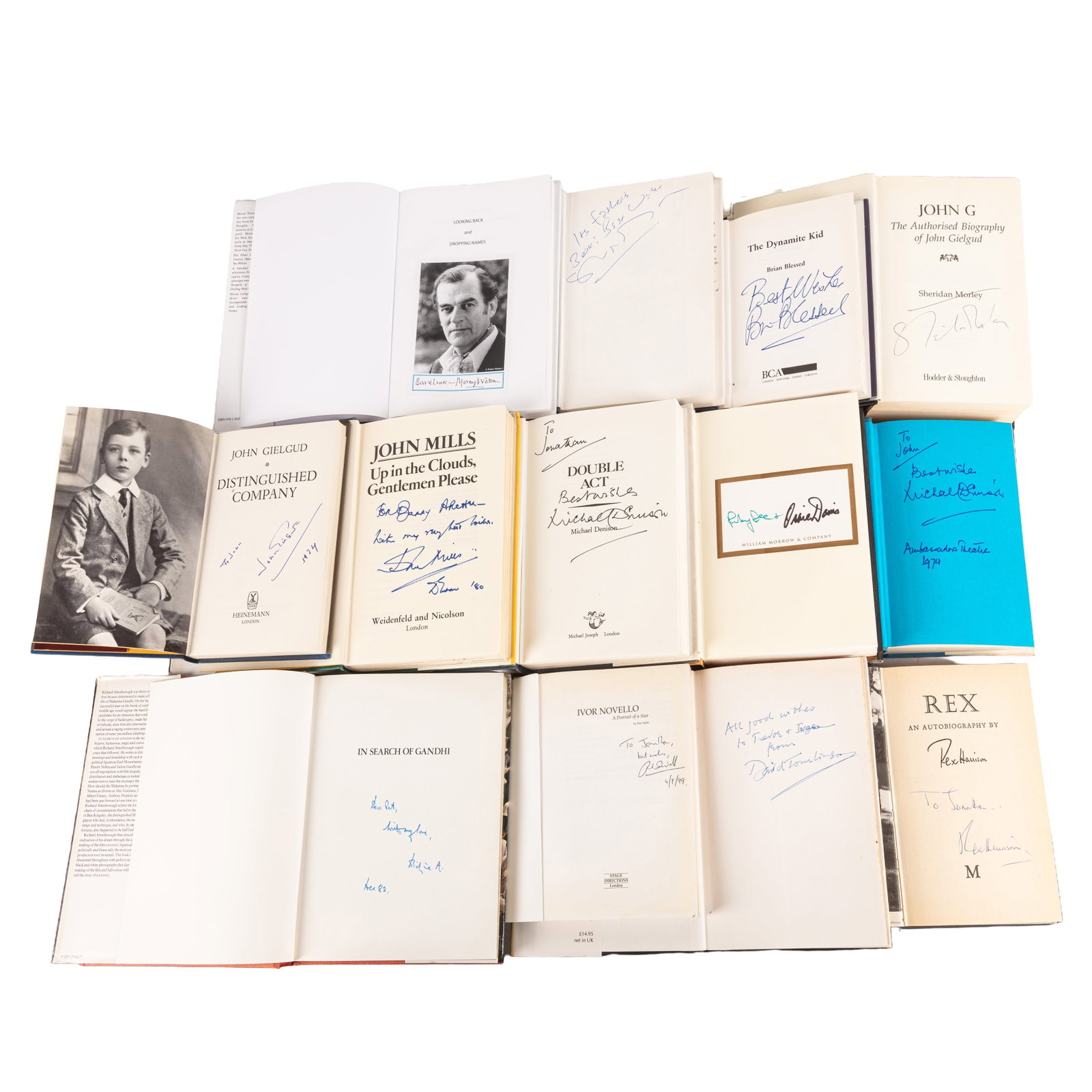 Autograph Collection.- Actors & Entertainers Signed books - 2