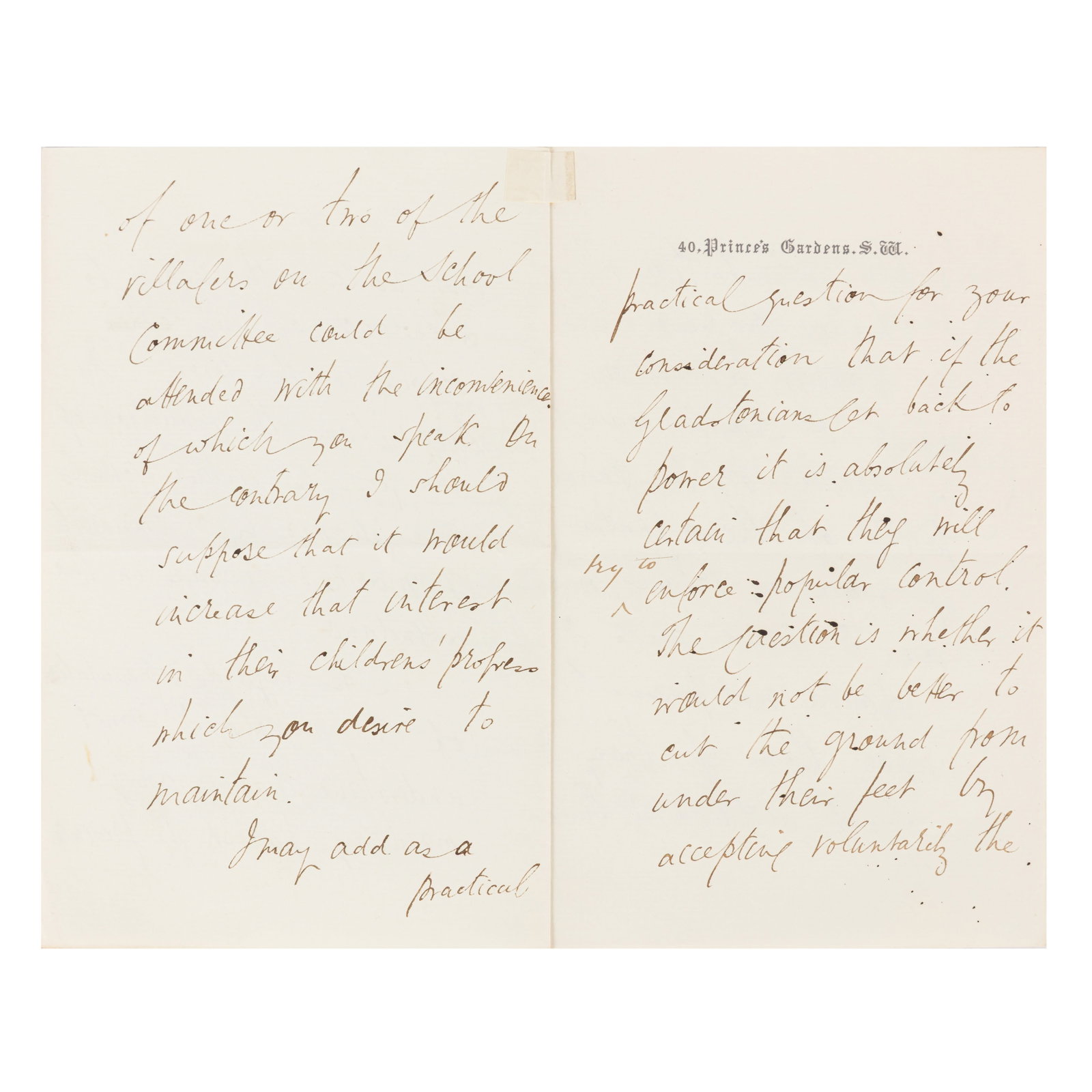 Chamberlain (Joseph) Autograph letter signed ("J. Chamberlain") - 4