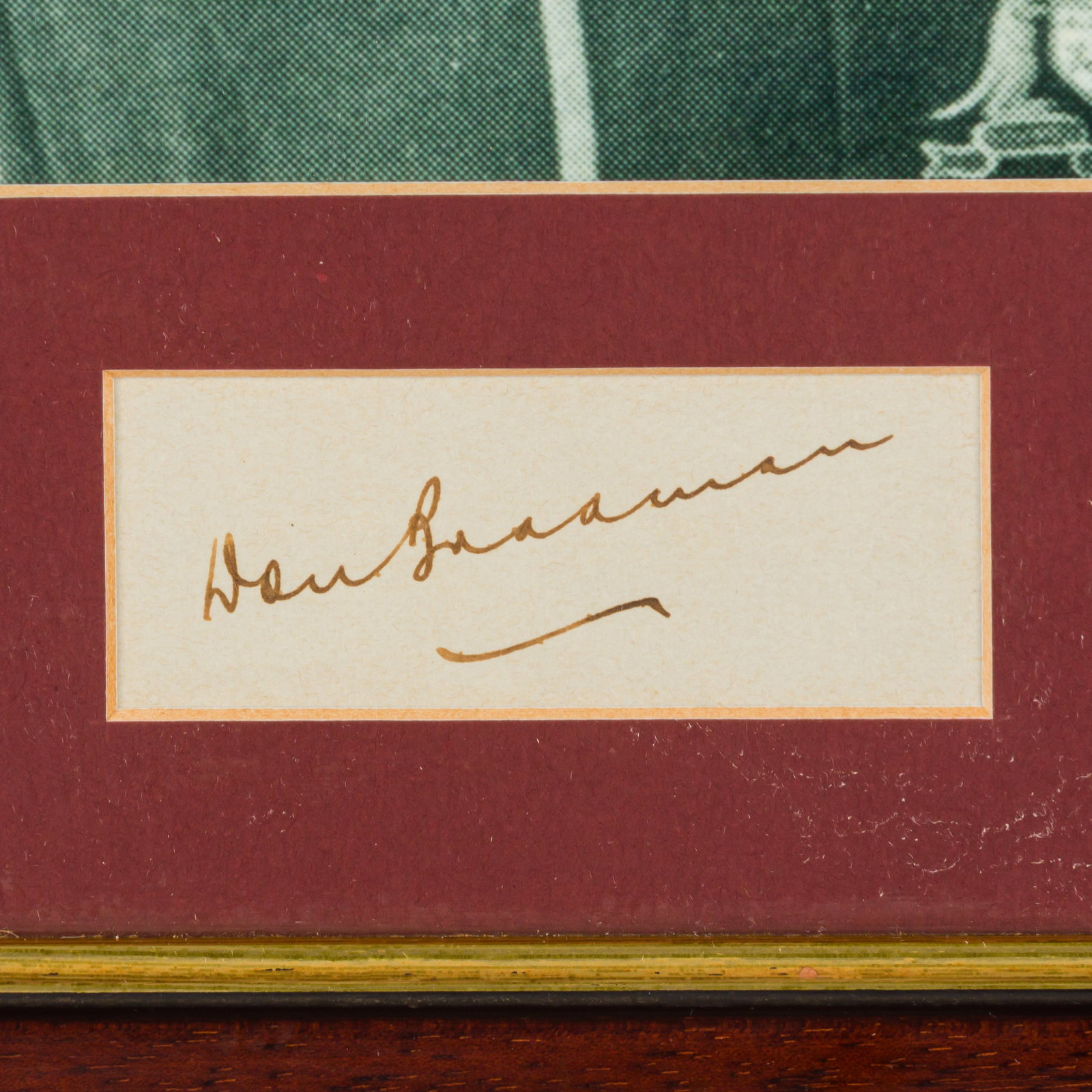 Bradman (Don) Signed card - 2