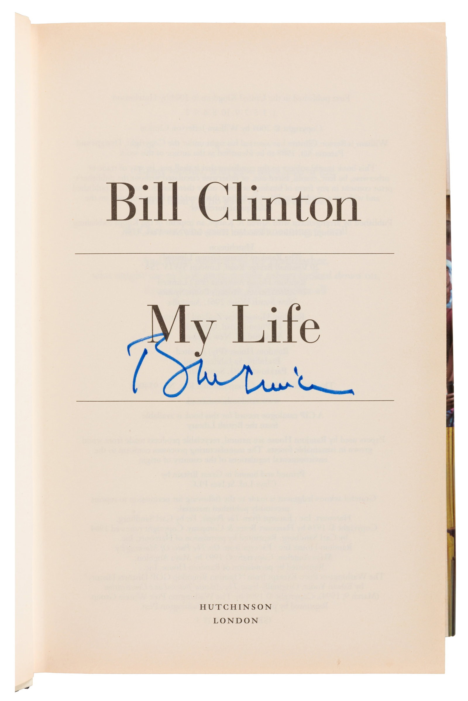 Clinton (Bill) My Life, First Edition - 2