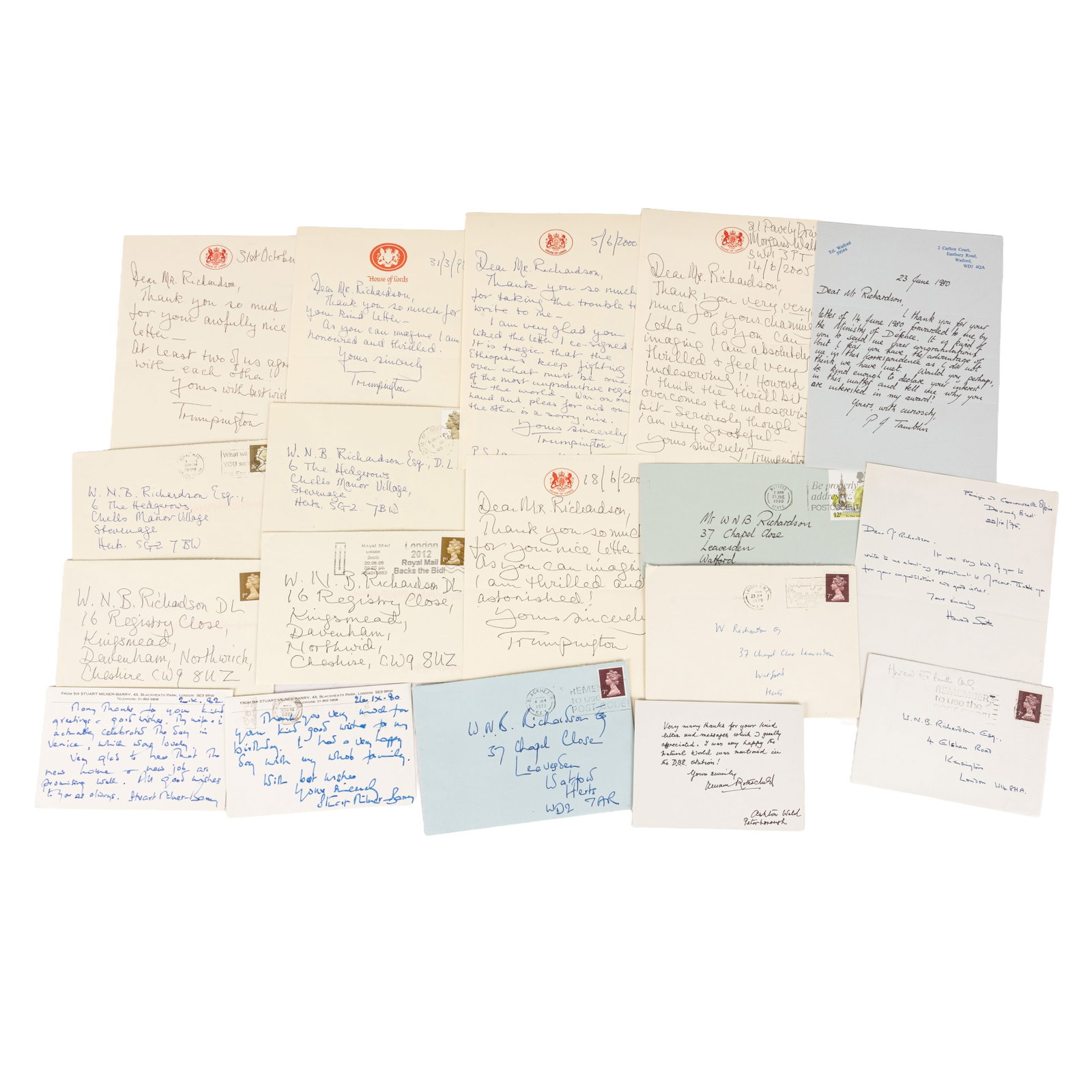 Autograph Collection.- M15 & M16 operatives Group of letters - 3