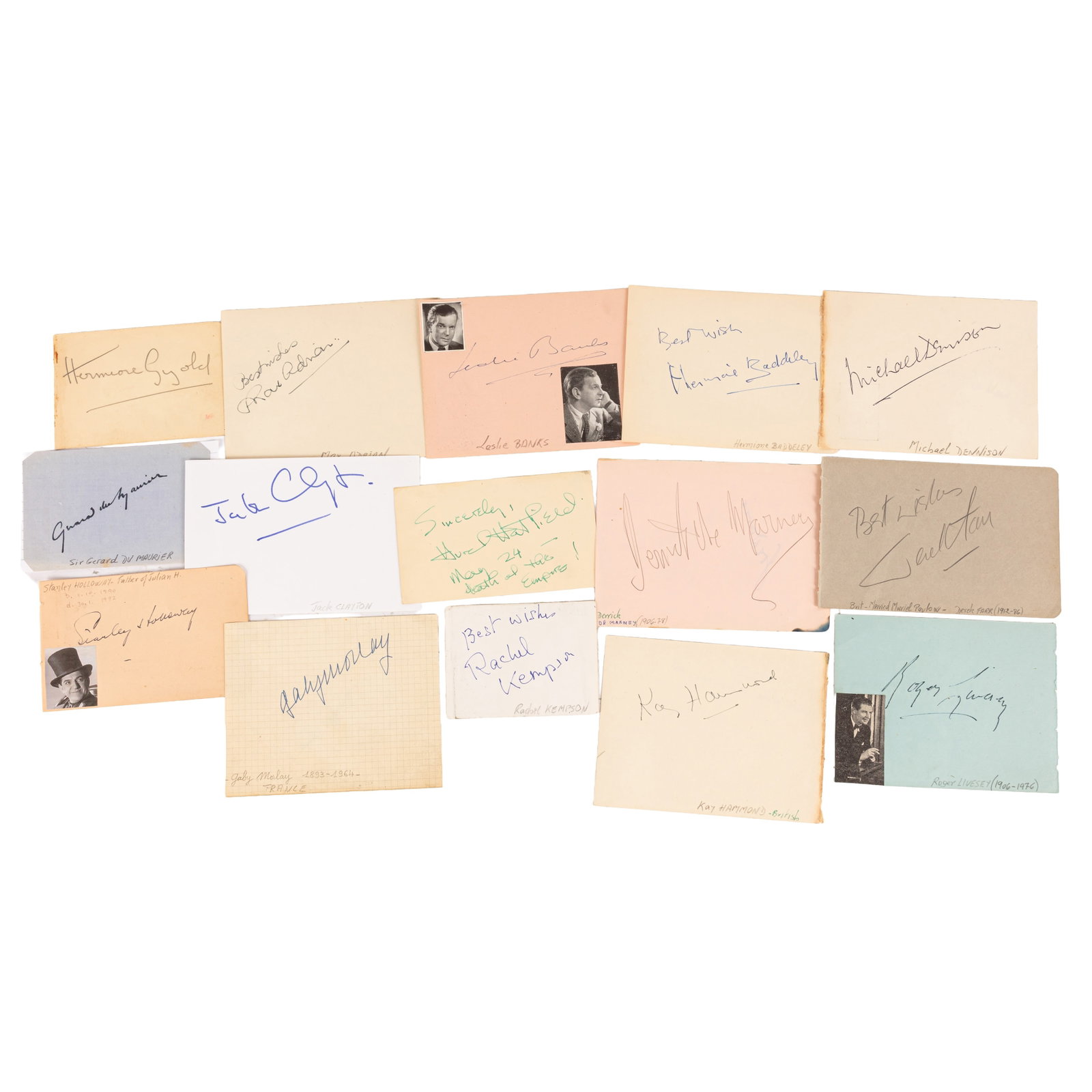 Autograph Collection.- Actors & Entertainers Signed album pages - 2