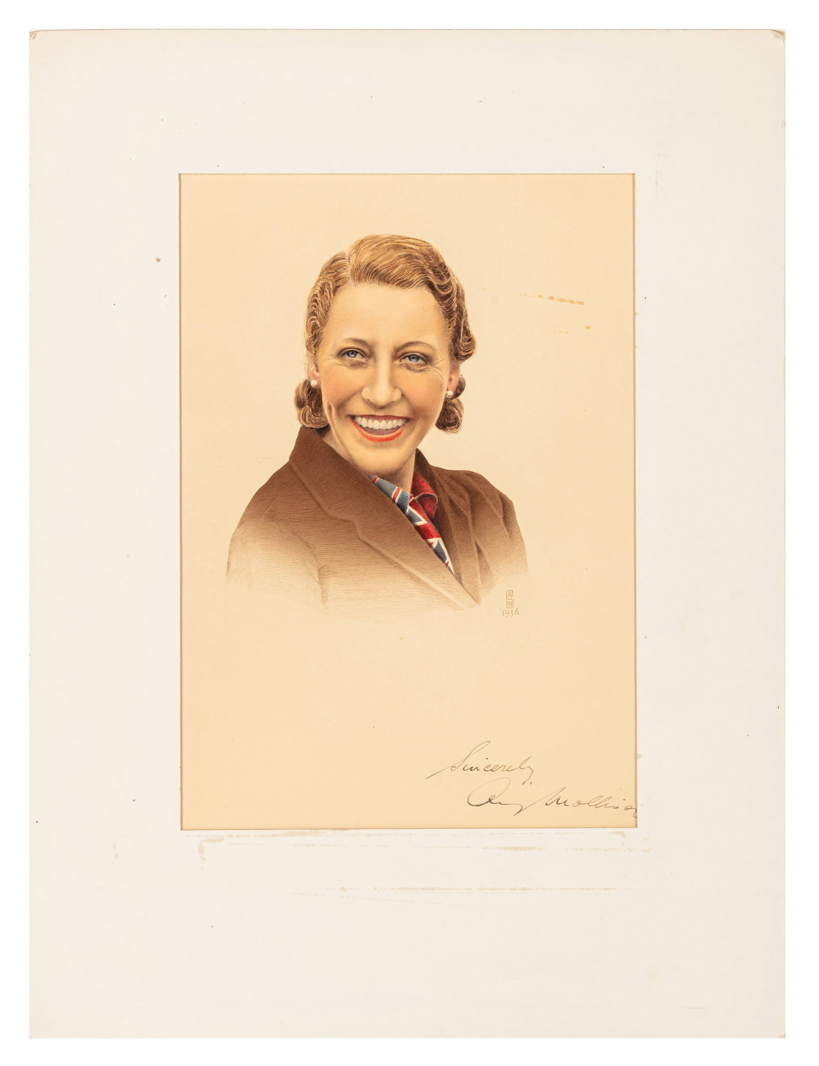 Johnson (Amy) Signed colour portrait (1 of 2)